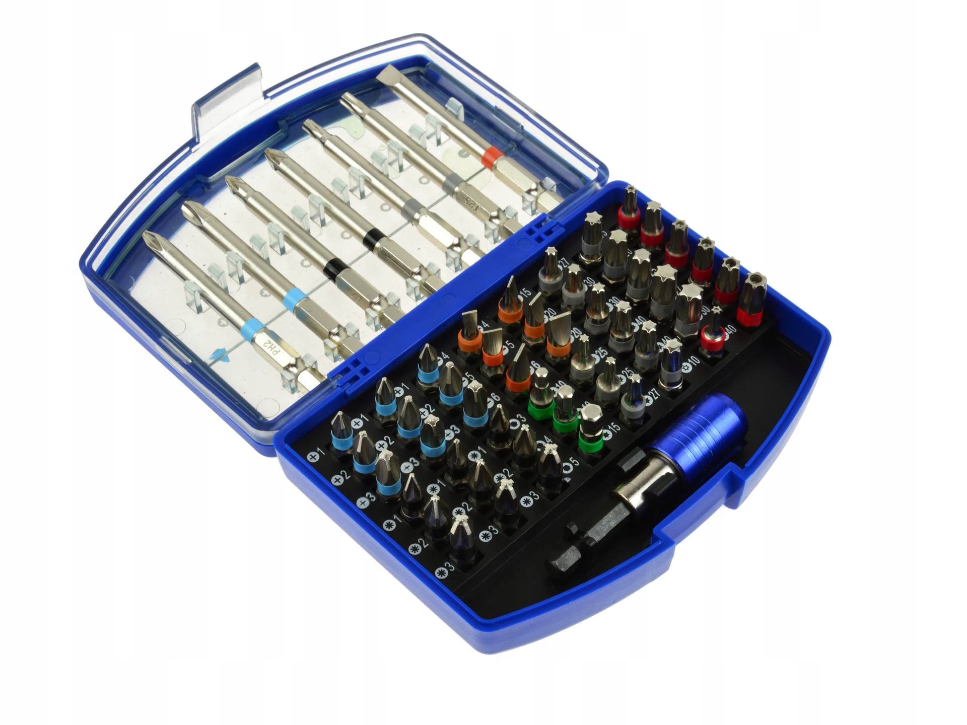 Zestaw 56 bity końcówki wkrętakowe MOCNA STAL CR-V