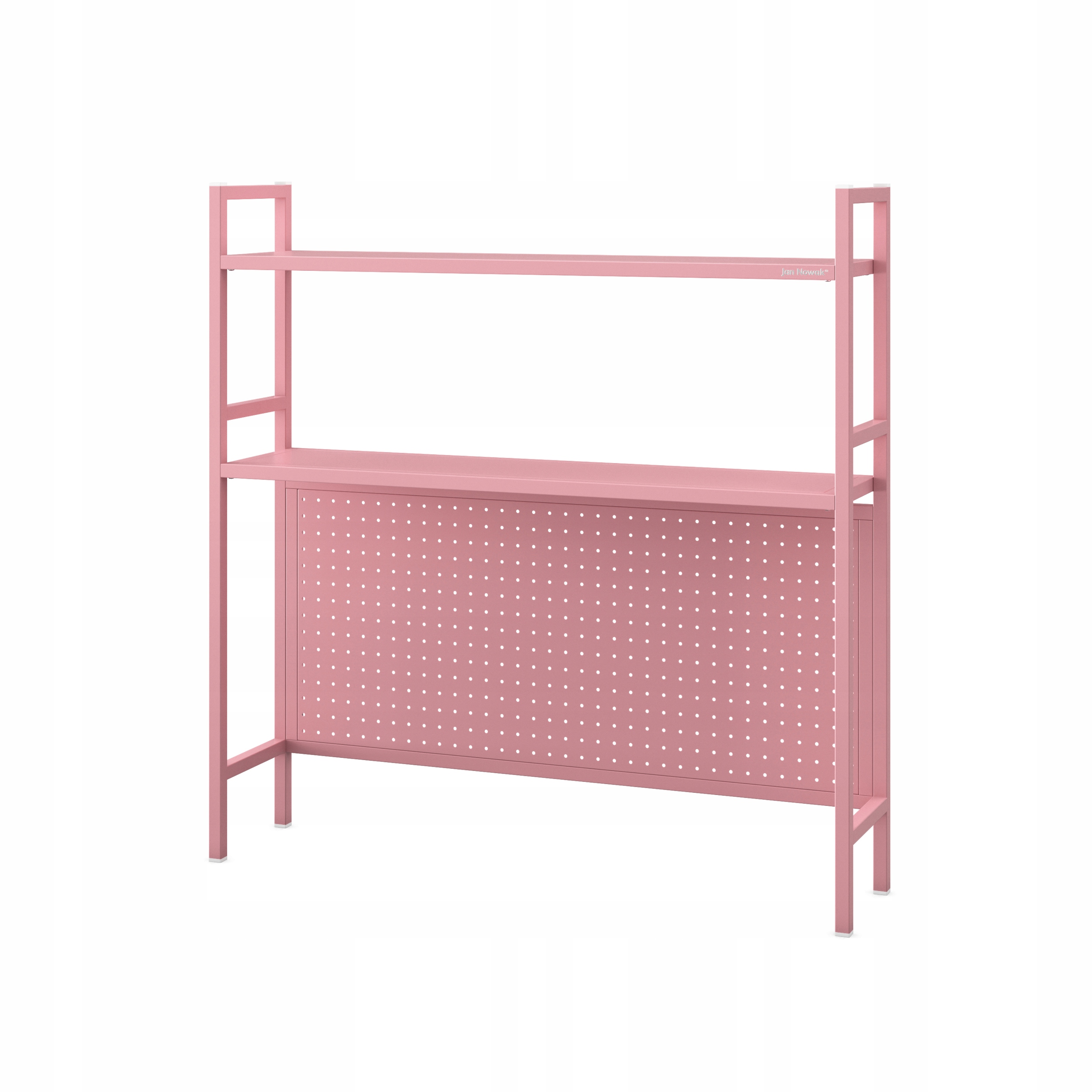 Jan Nowak Kovová nástavba na psací stůl 95 cm, perforovaná, růžová Jenny