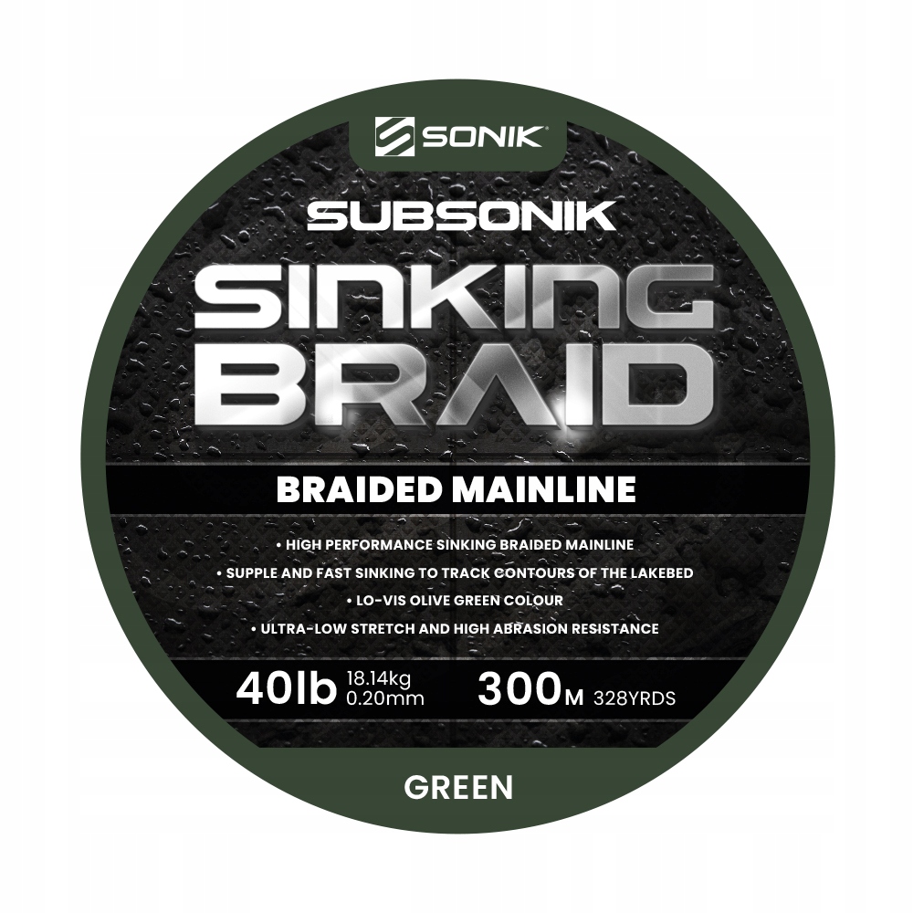 Šňůra Sonik Subsonik Sinking Braid 40LB 300M (0.20)