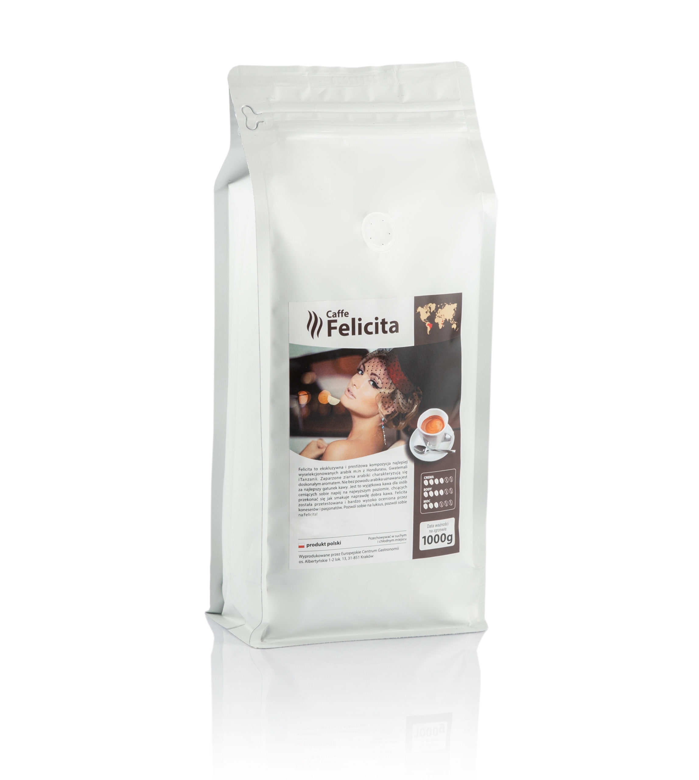 Levně Káva – Felicita 1 kg, 100% Arabika mj. z Tanzanie