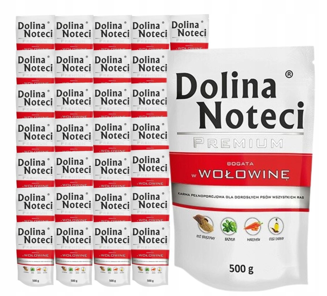 Levně Dolina Noteci Premium vlhké krmivo pro psy bohaté na hovězí maso 30x500 g
