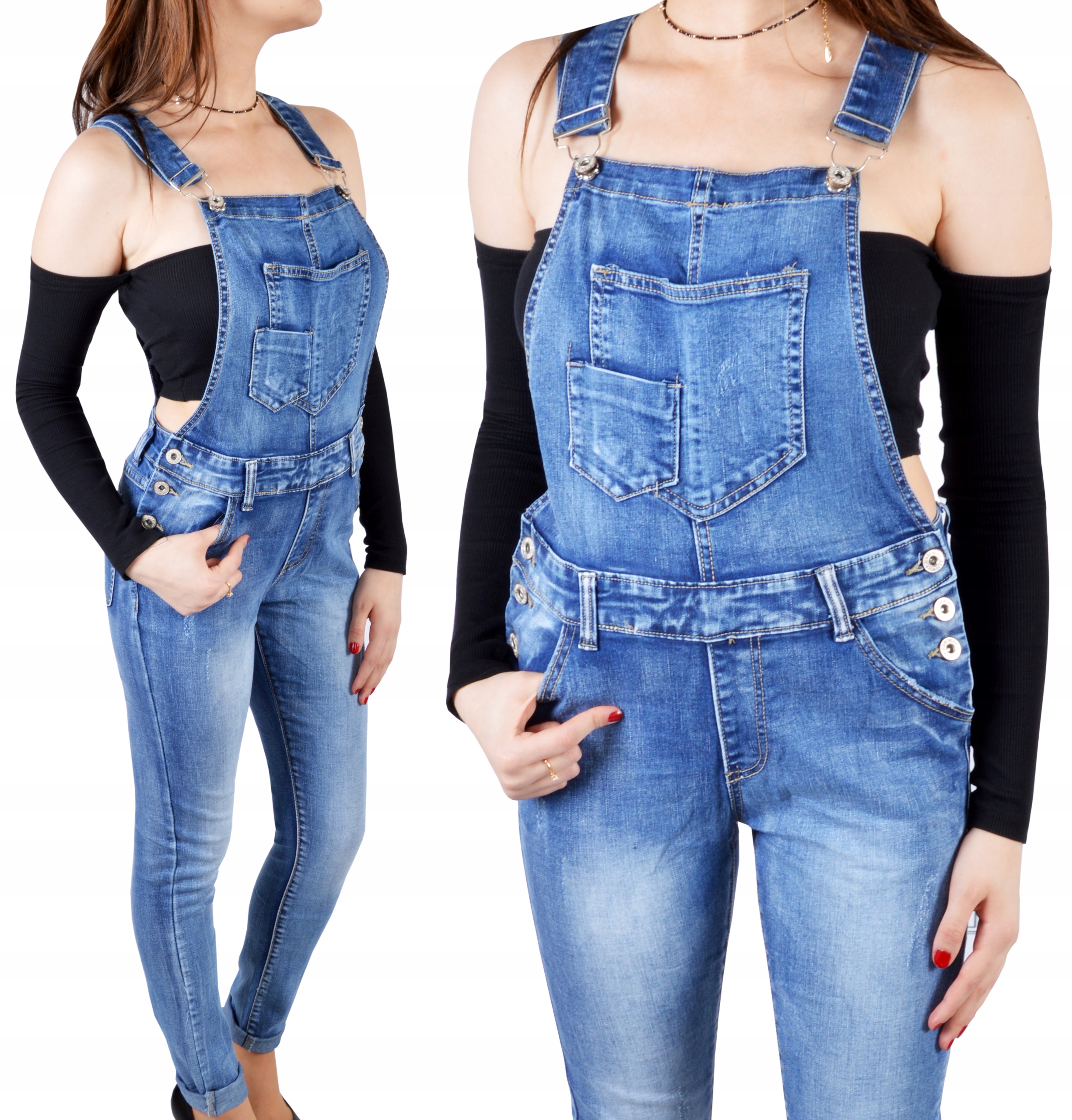 

Ogrodniczki Damskie Jeansy Spodnie Jeansowe