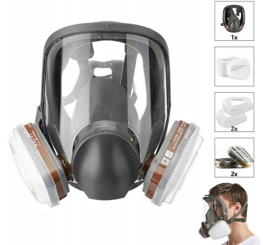 PEŁNA MASKA PRZECIWGAZOWA LAKIERNICZA 6800 ZESTAW