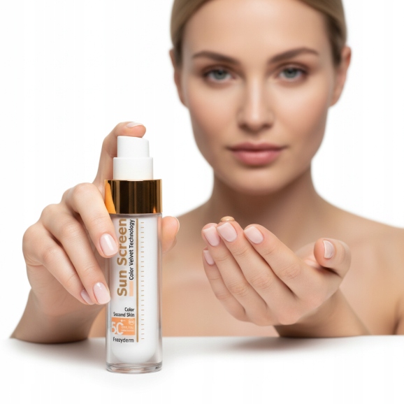 Frezyderm Sun Screen Velvet Color krem podkład spf 50 Z Kolorem