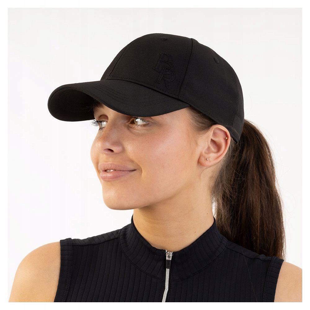 Czapka z daszkiem jeździecka Br Kristie 26SS czarna baseballowa unisex