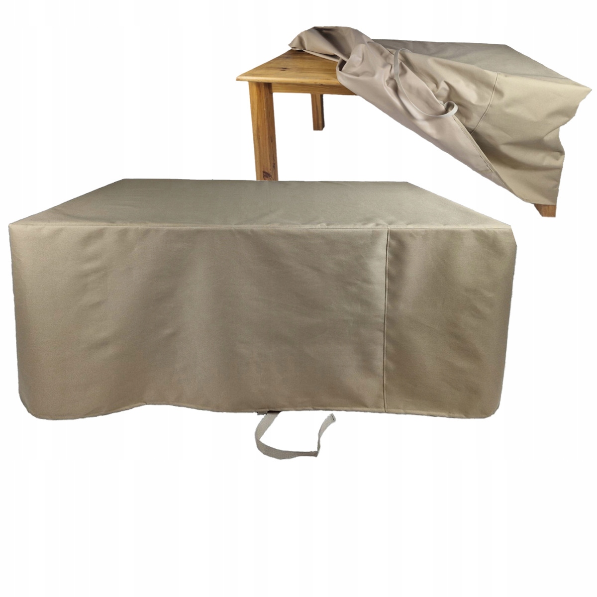 Pokrowiec Na Meble Ogrodowe Stół 200x150x75 Beżowy