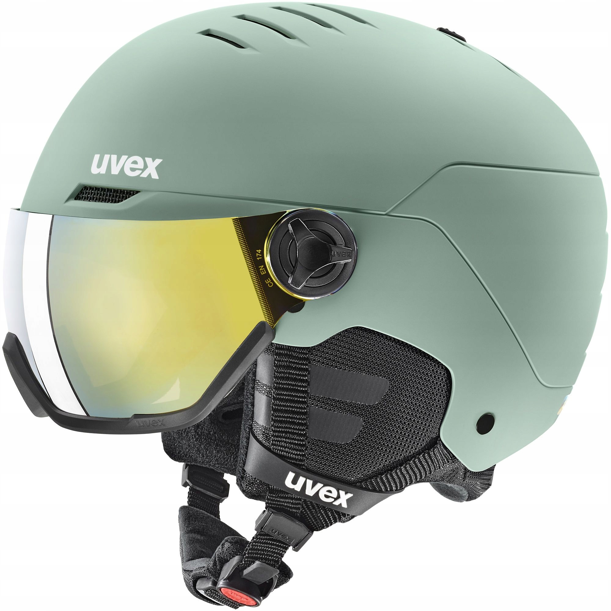 Lyžařská Přilba Uvex Wanted Visor M 54-58 CM S Přilbou S2 Zelená