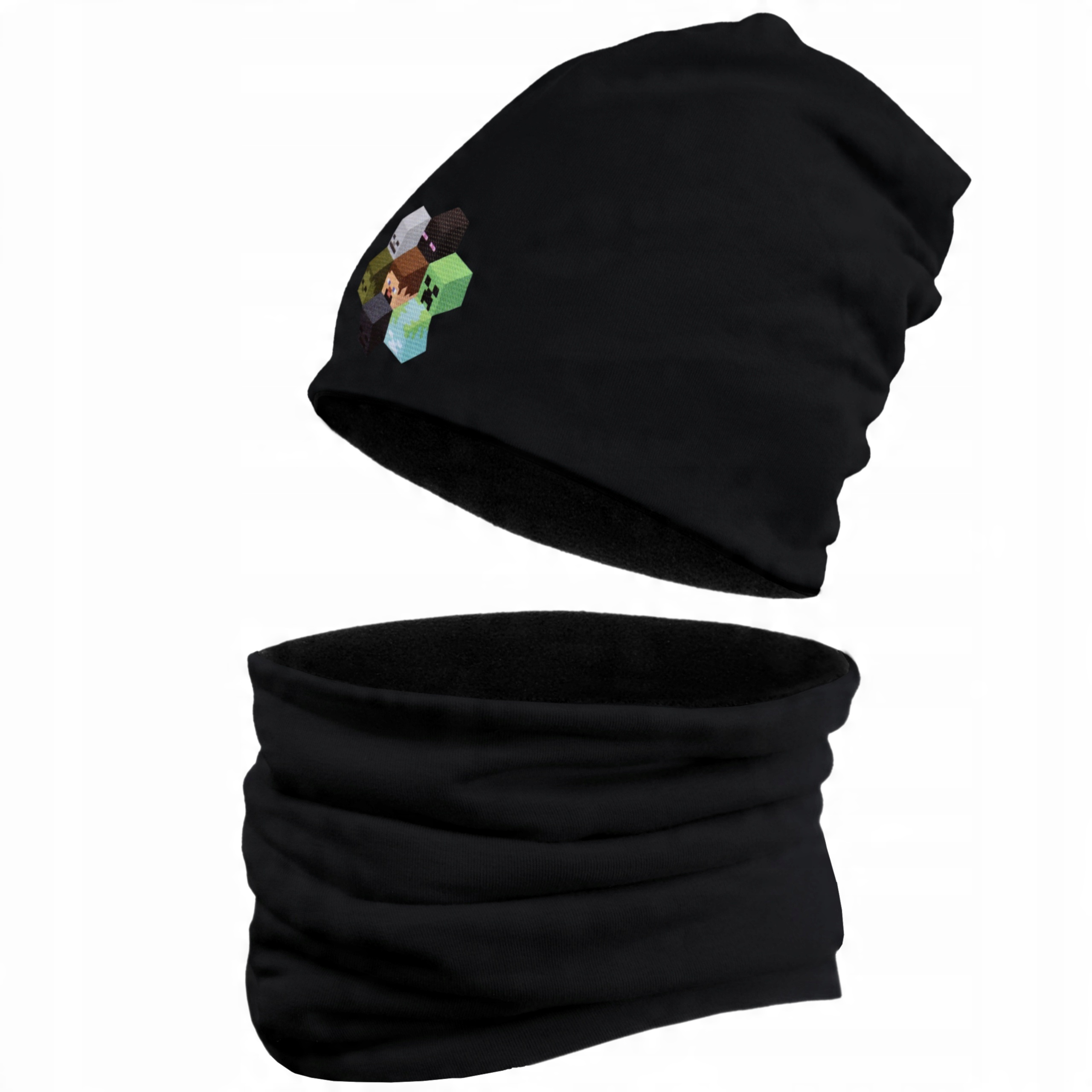

Czapka i Komin na Polarze Czarny Zimowy MK09 56-58