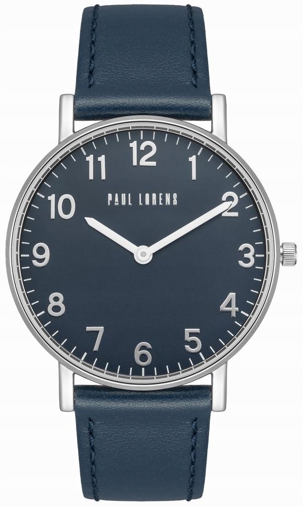 Pánské hodinky Paul Lorens křemenný ciferník modrý, řemínek modrý, 40 mm