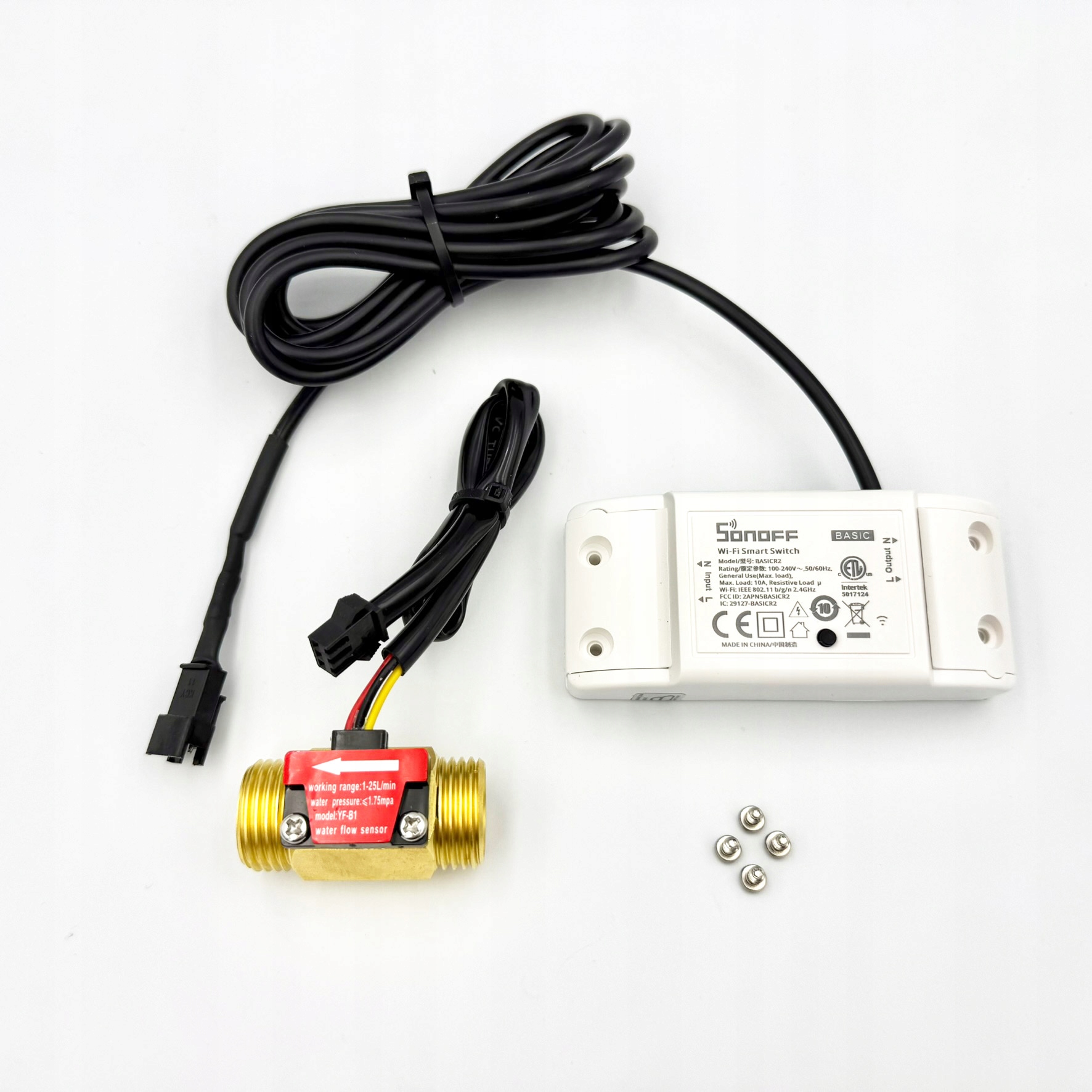 Sonoff wi-fi cyfrowy licznik przepływu wody supla 1/2 cala, smart dom