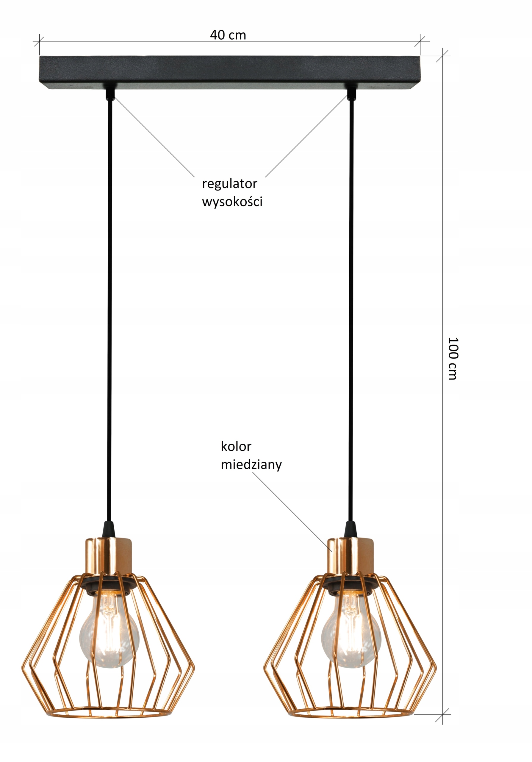 LAMPA SUFITOWA,ŻYRANDOL DIAMENT ZŁOTY 118M LED Zasilanie sieciowe