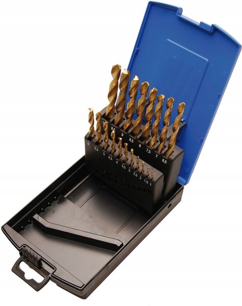 Titanované Vrtáky 1-10 MM 19 Kusů Bgs