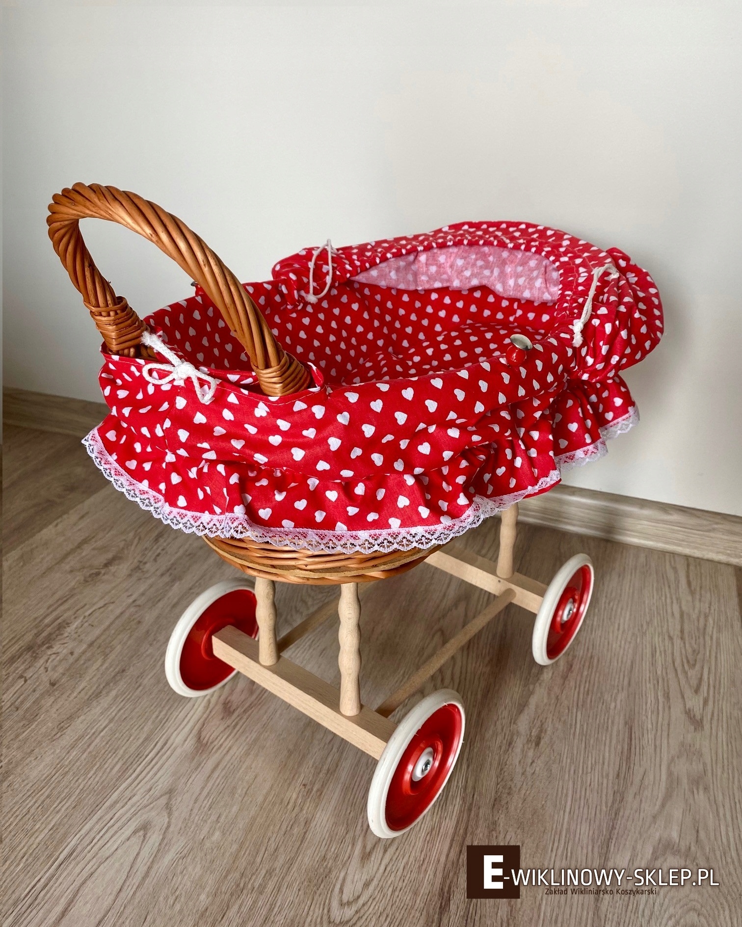 Wiklinowy Wózek Zabawkowy dla Lalek - z Wikliny Kod producenta Wóz01