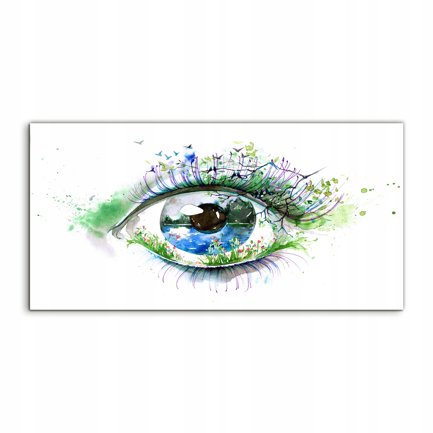 

Obraz akryl 120x60 na ścianę Natura Jezioro Kwiaty