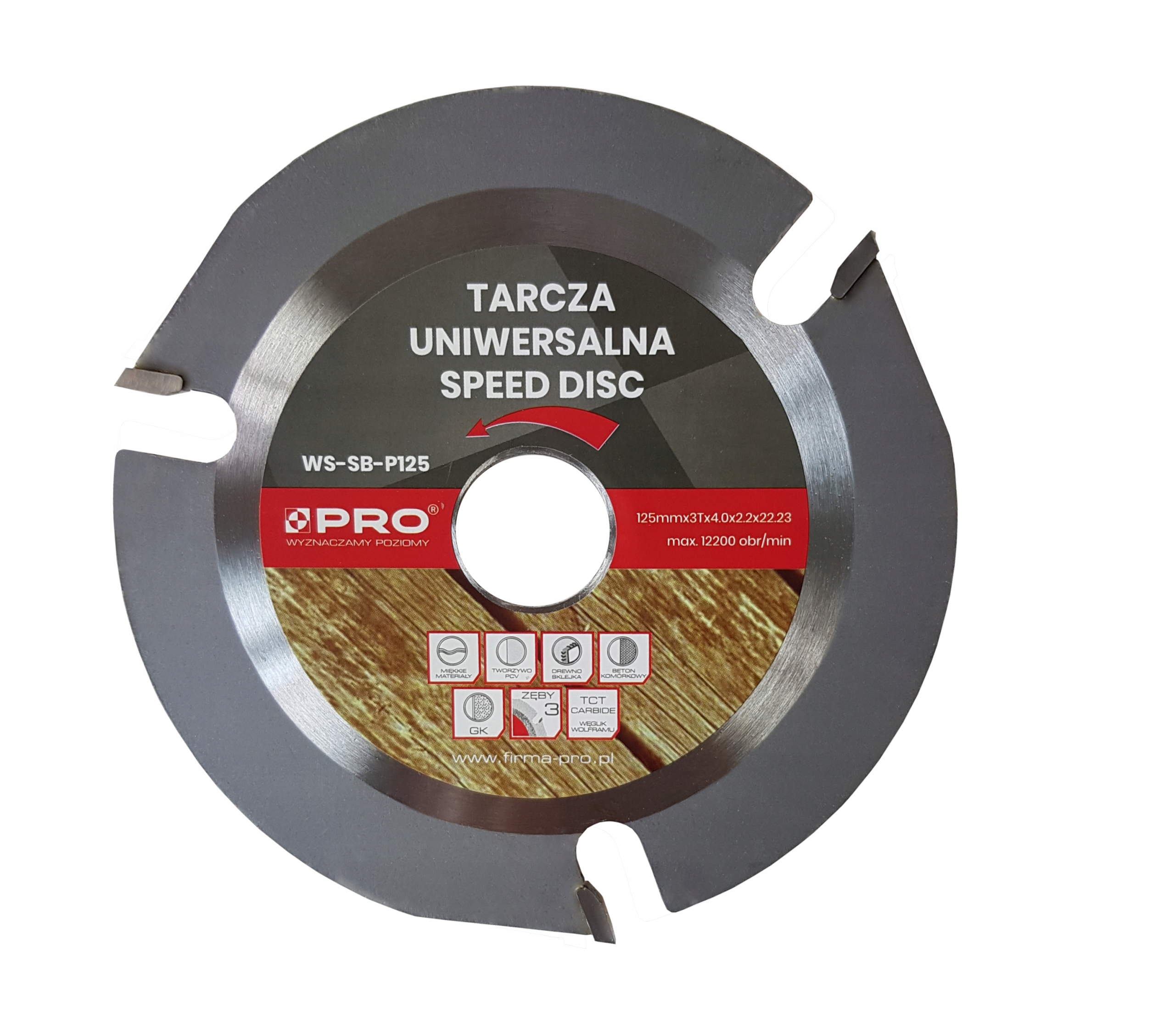 

Tarcza Do Cięcia Drewna Z Węglikiem Wolframu 125MM