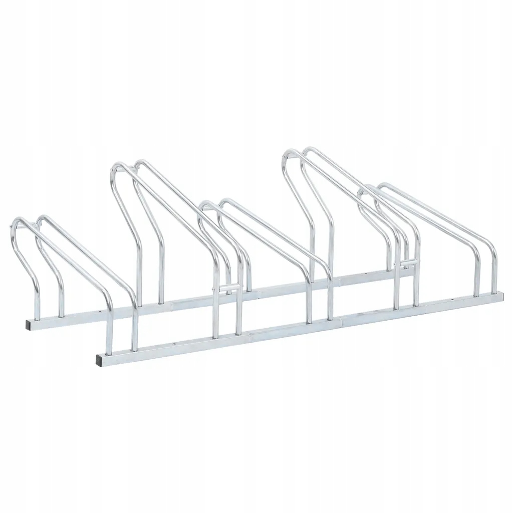 Stojan na kola pro 5 jízdních kol, ocel, 134x41x42 cm, stříbrný