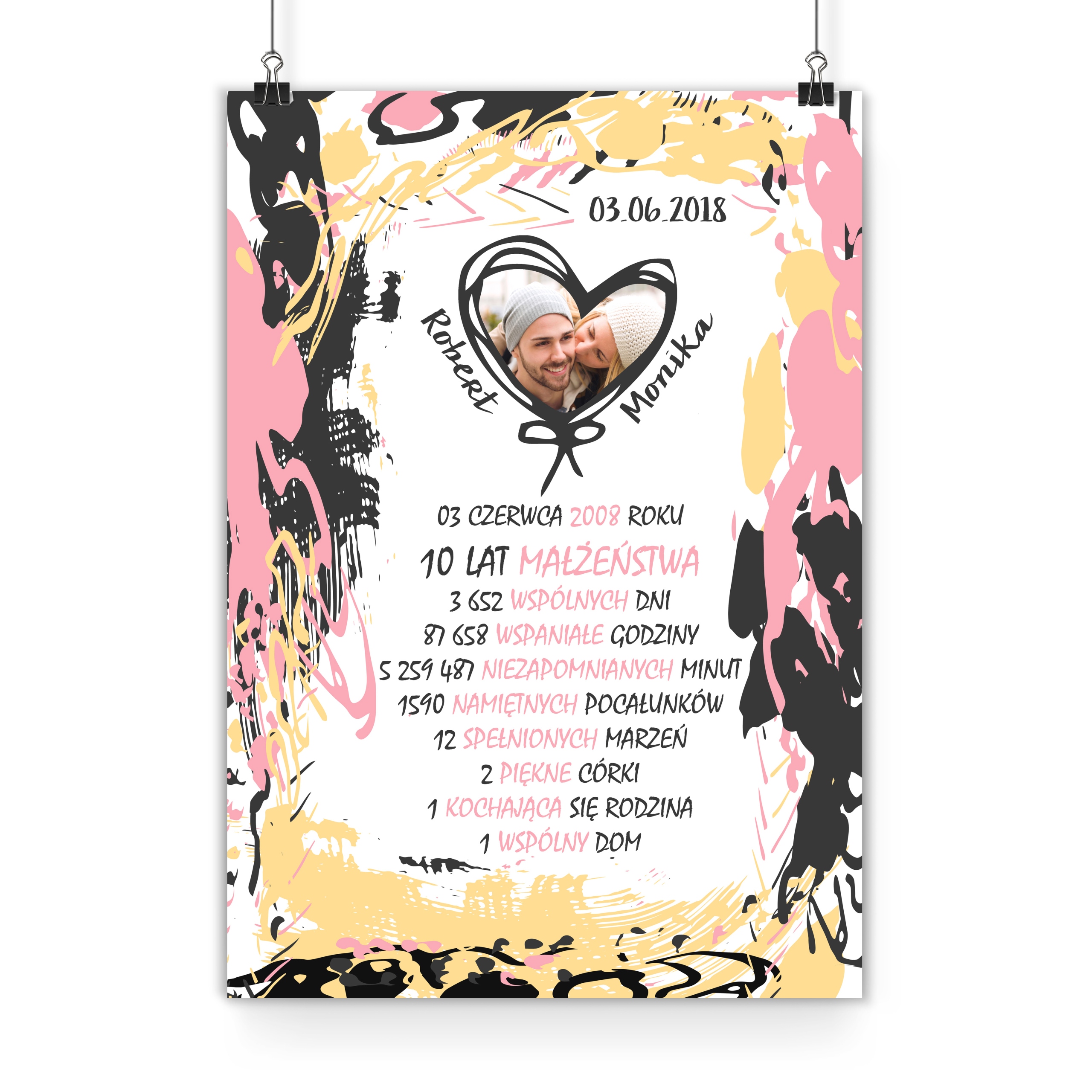 

Personalizowany plakat dla par, 30x40 cm