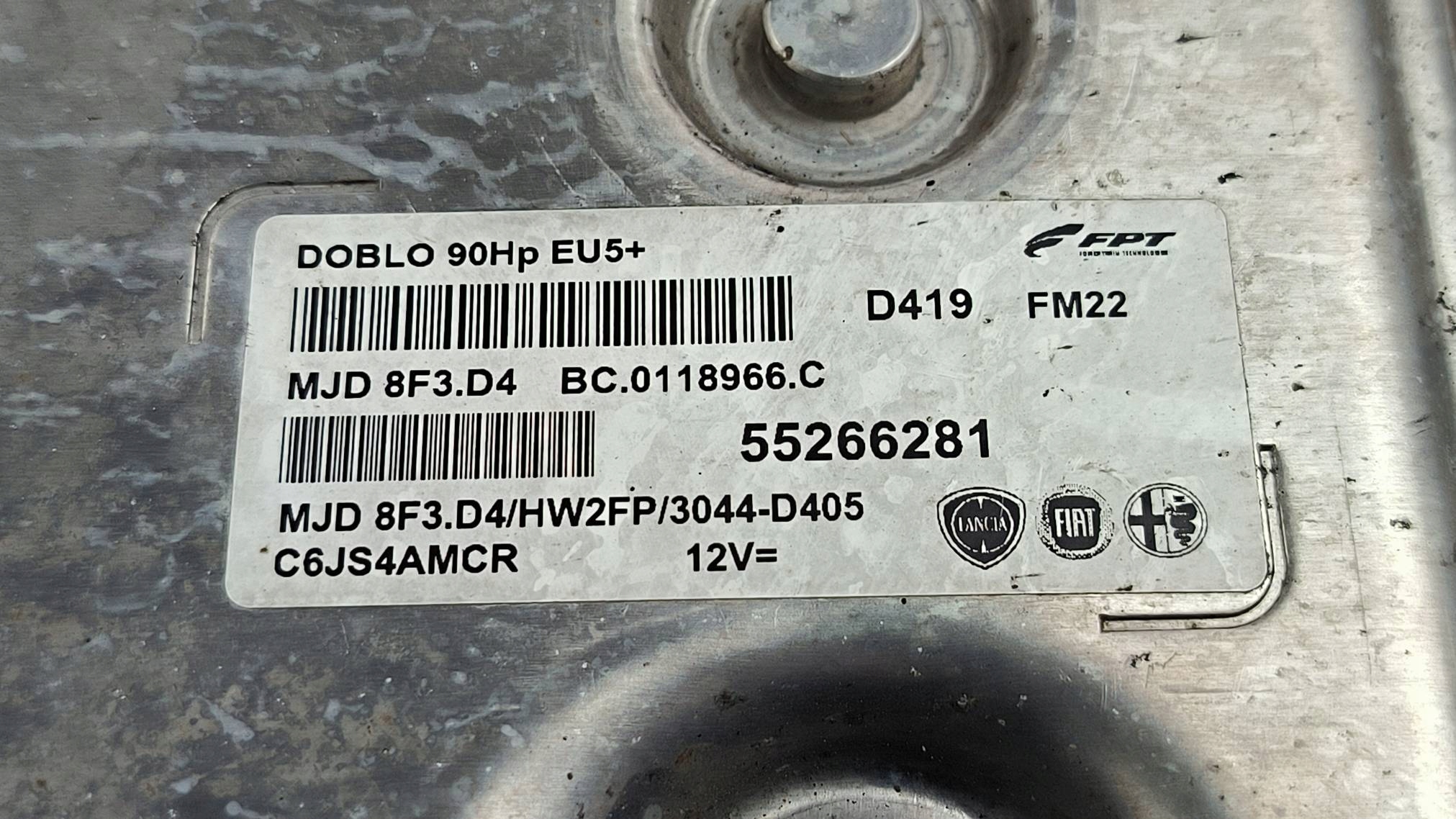 computer Motore ECU 55266281 FIAT DOBLO II LIFT