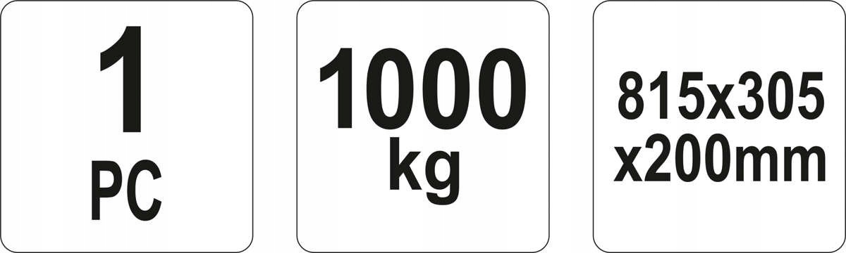 NAJAZD SAMOCHODOWY 1T YT-55670 YATO Waga produktu z opakowaniem jednostkowym 5.5 kg