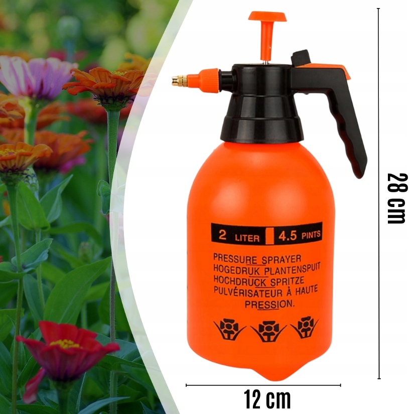 OPRYSKIWACZ CIŚNIENIOWY OGRODOWY 2L SPRYSKIWACZ RĘCZNY DO PRYSKANIA ROŚLINY EAN (GTIN) 5905982045764