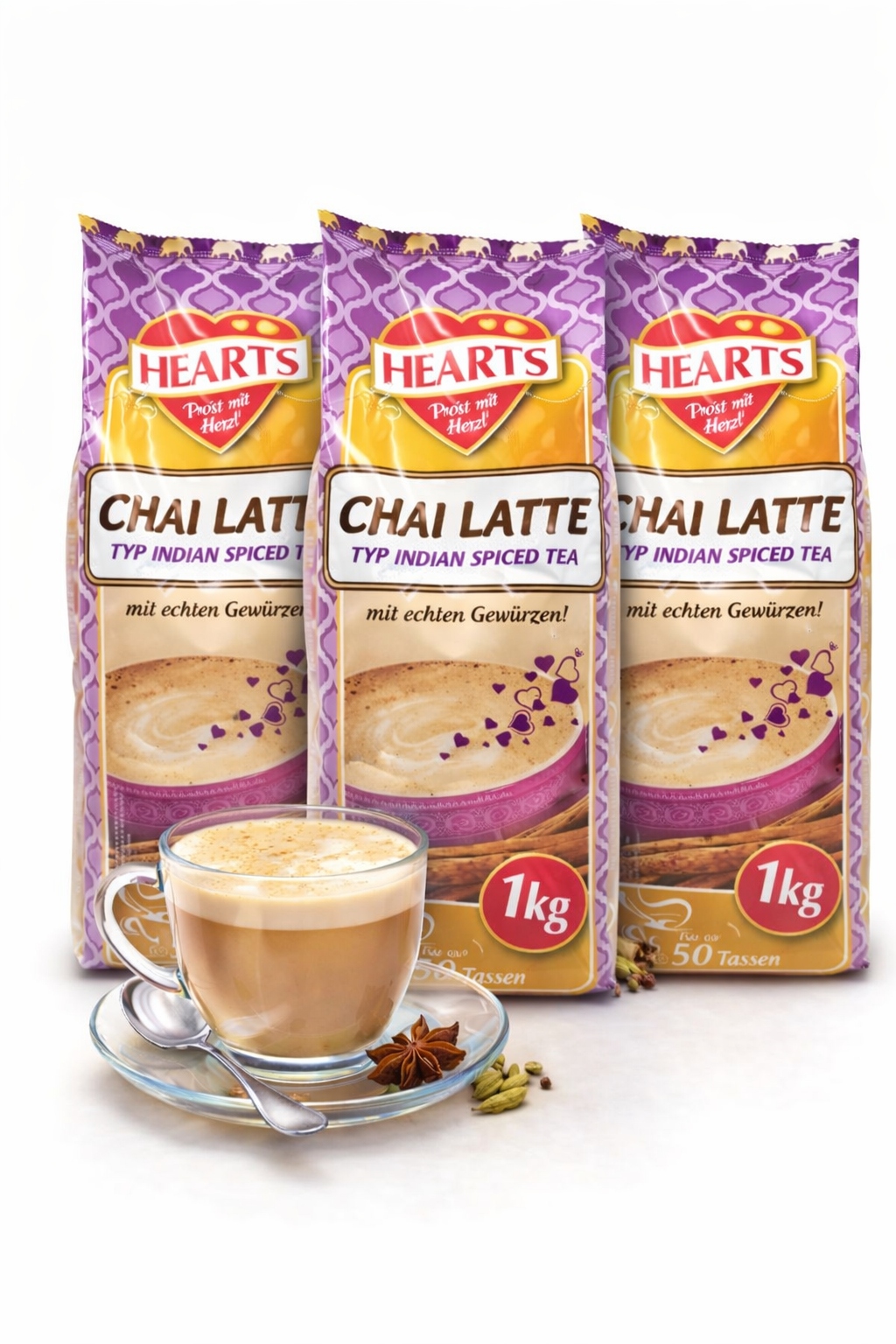 Levně Káva cappuccino 1 kg Hearts Chai Latte 1000 g