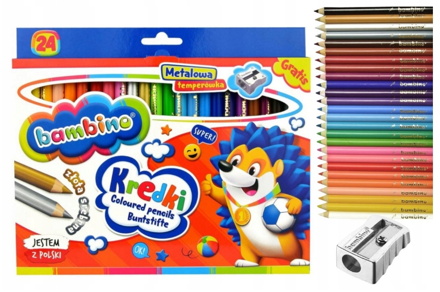 

Kredki grube Jumbo Bambino 24 +temperówka