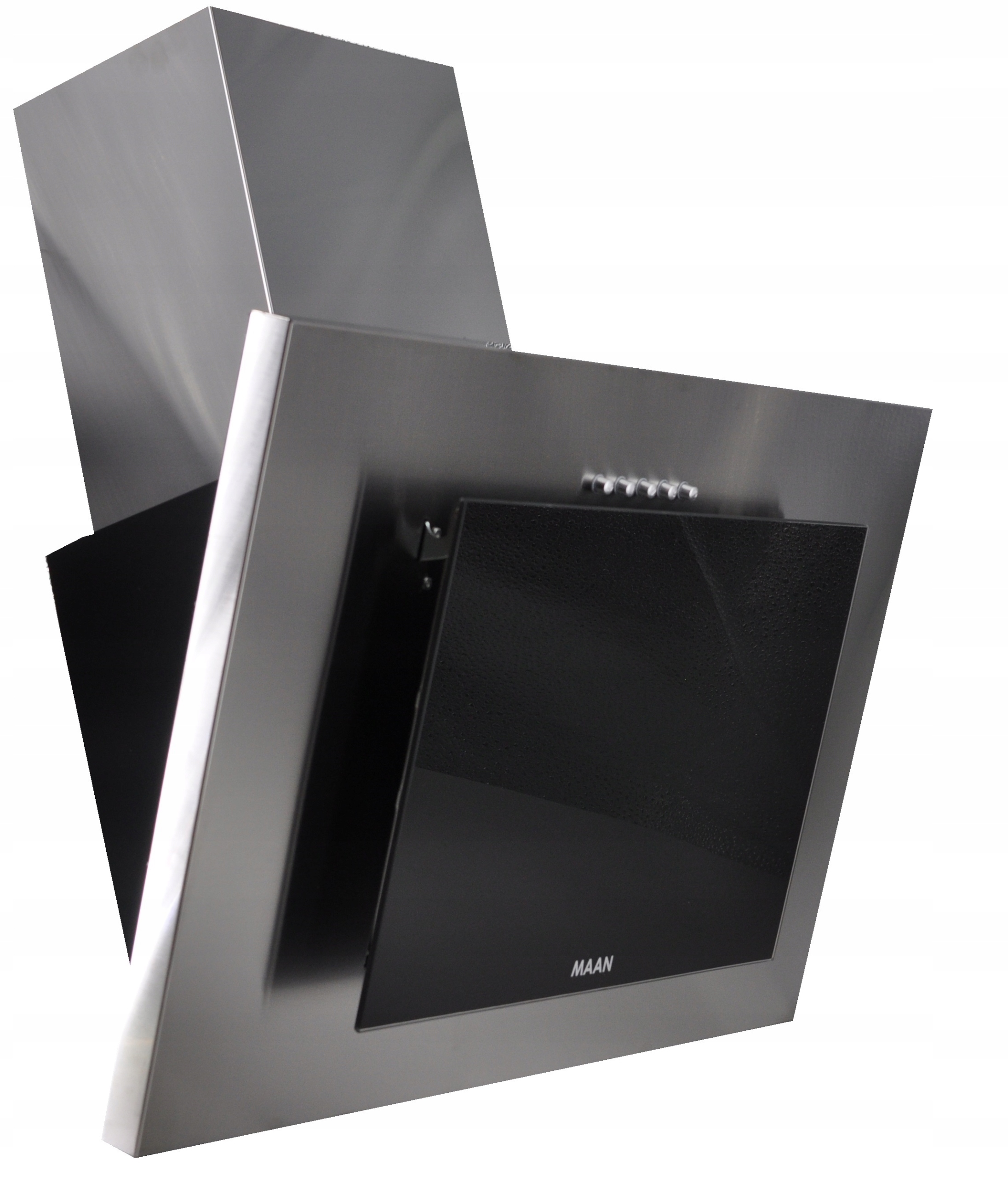 Okap kuchenny Maan Vertical 60 sa Mocny Cichy srebrny przyścienny 60cm Led