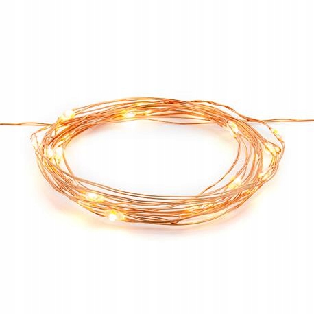 

Lampki Led na druciku miedzianym 190 cm