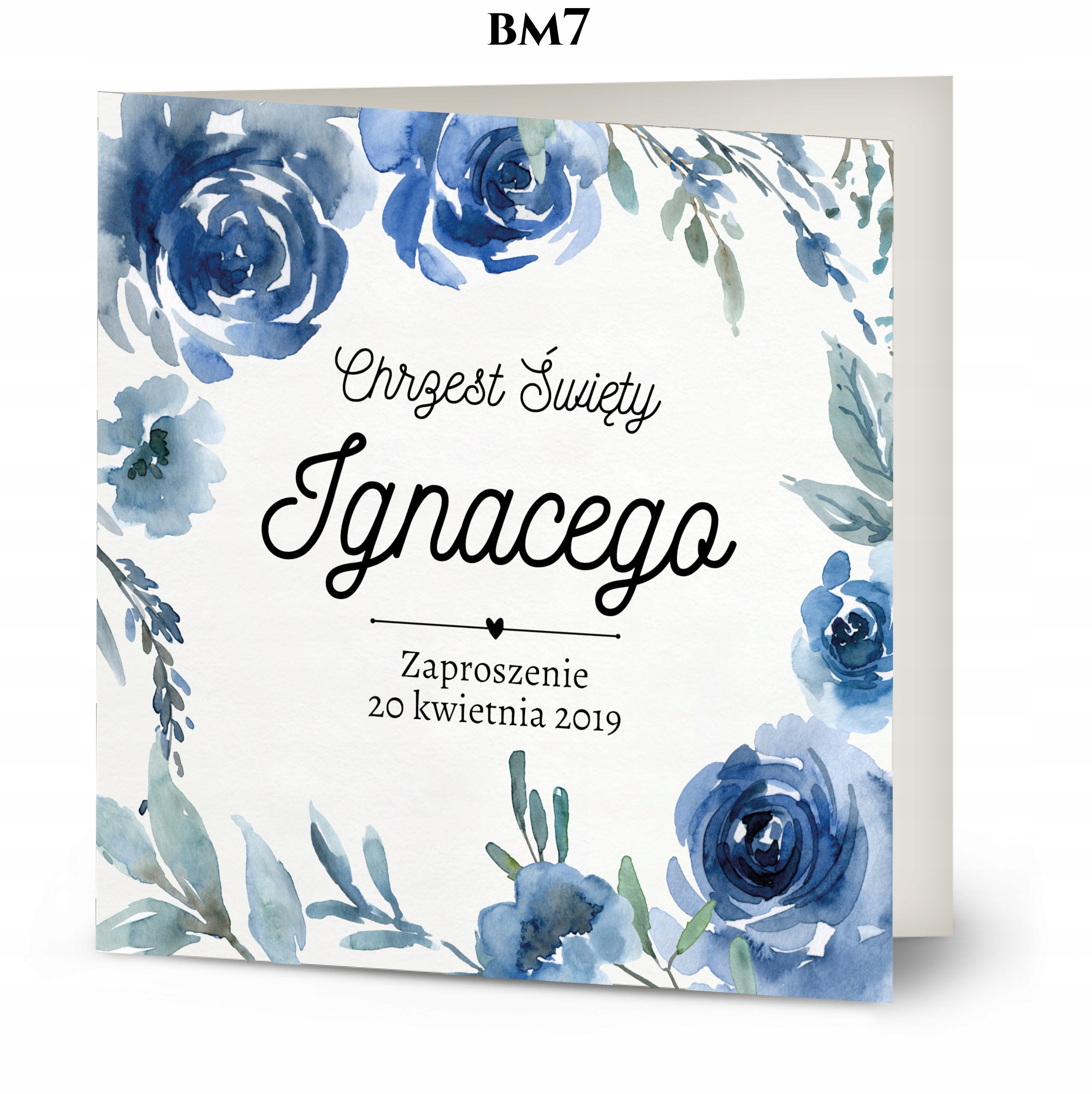 Zaproszenia CHRZEST różne wzory personalizacja Grubość papieru 350 g