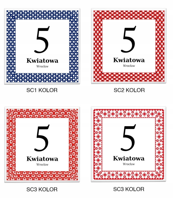 Numer na dom 15 x 15 cm