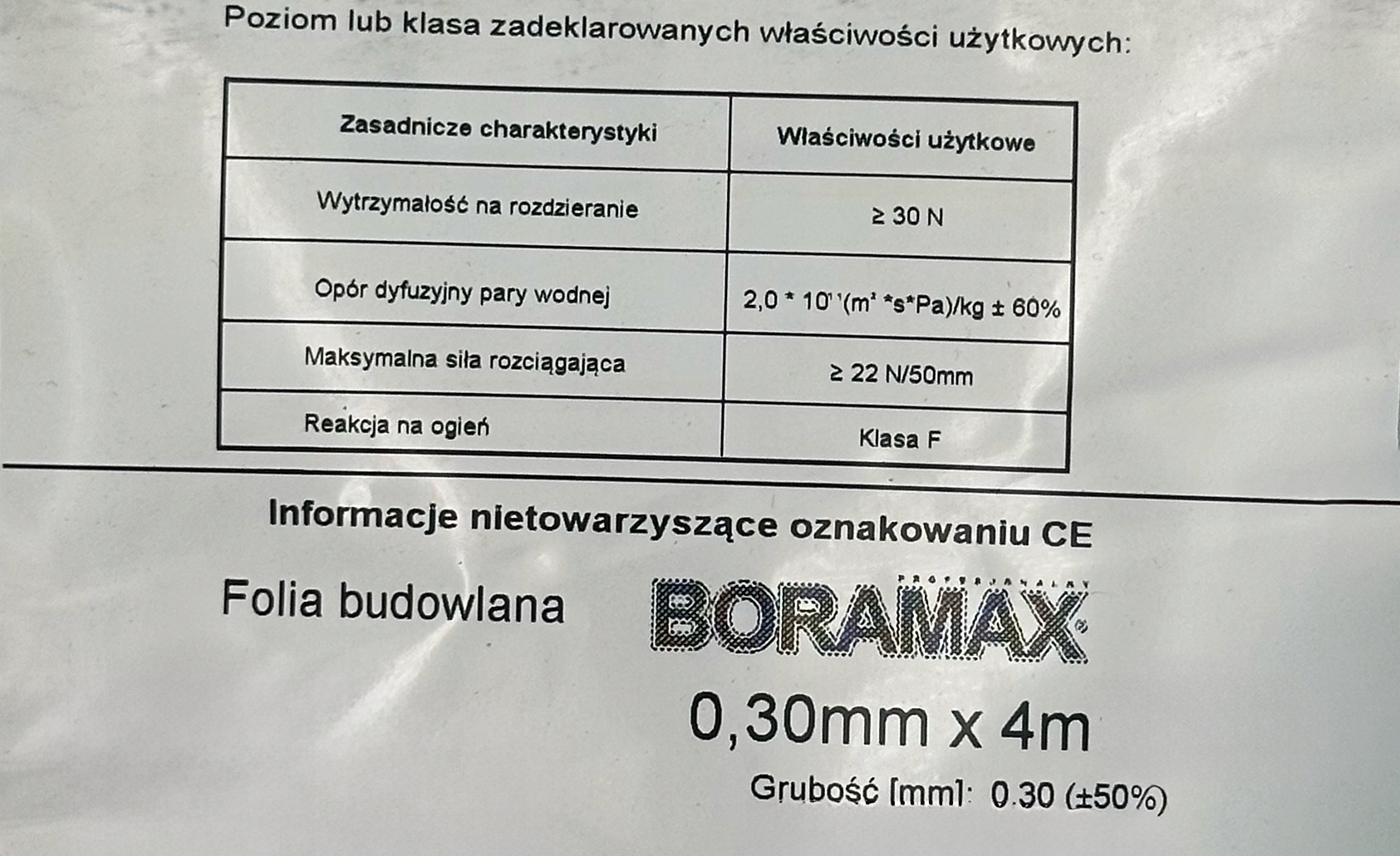 Folia Budowlana Plandeka 3x4m 0,3mm Folia GRUBA Producent inna