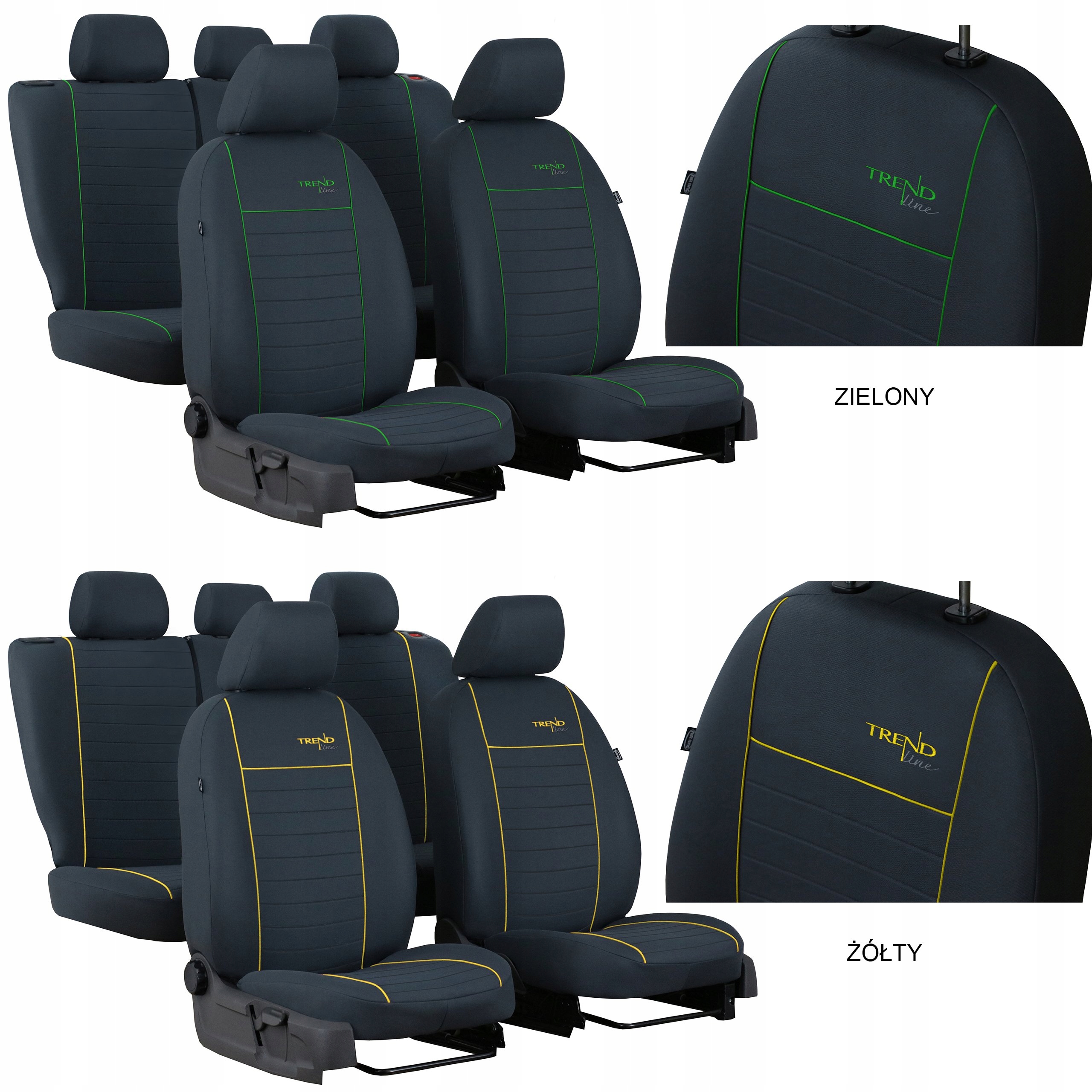 POKROWCE MIAROWE SAMOCHODOWE KOMPLET MATERIAŁ NA SIEDZENIA AUDI A1 3d Model Trend Line