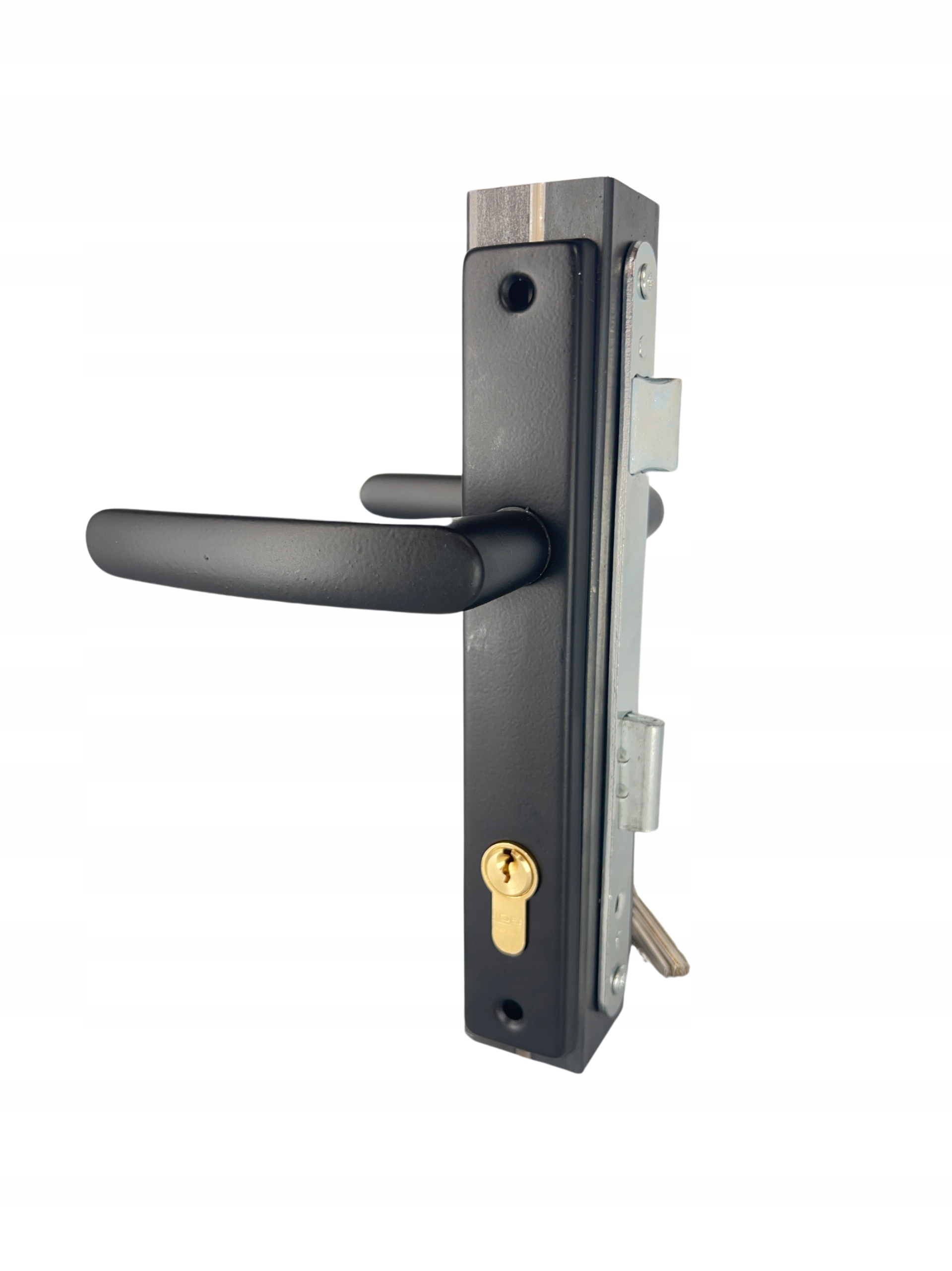 Zámková krabice pro branku 40x40 s klikovým zámkem, vložkou a omezovačem, kompletní sada