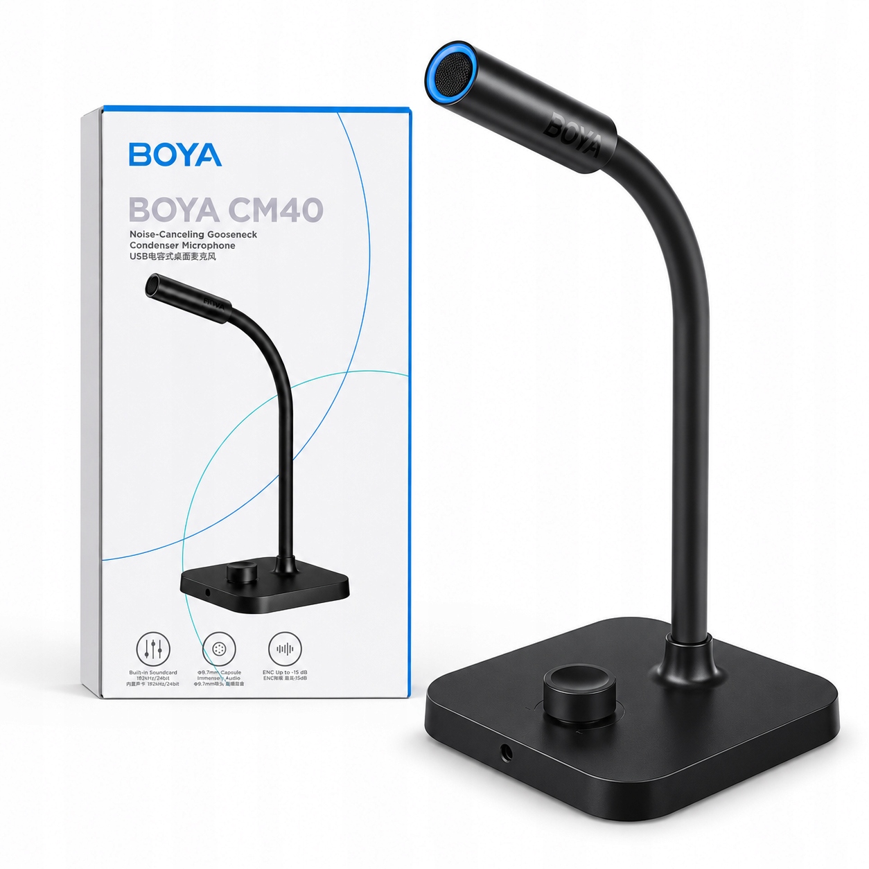 Konferenční mikrofon Boya CM40 drátový černý