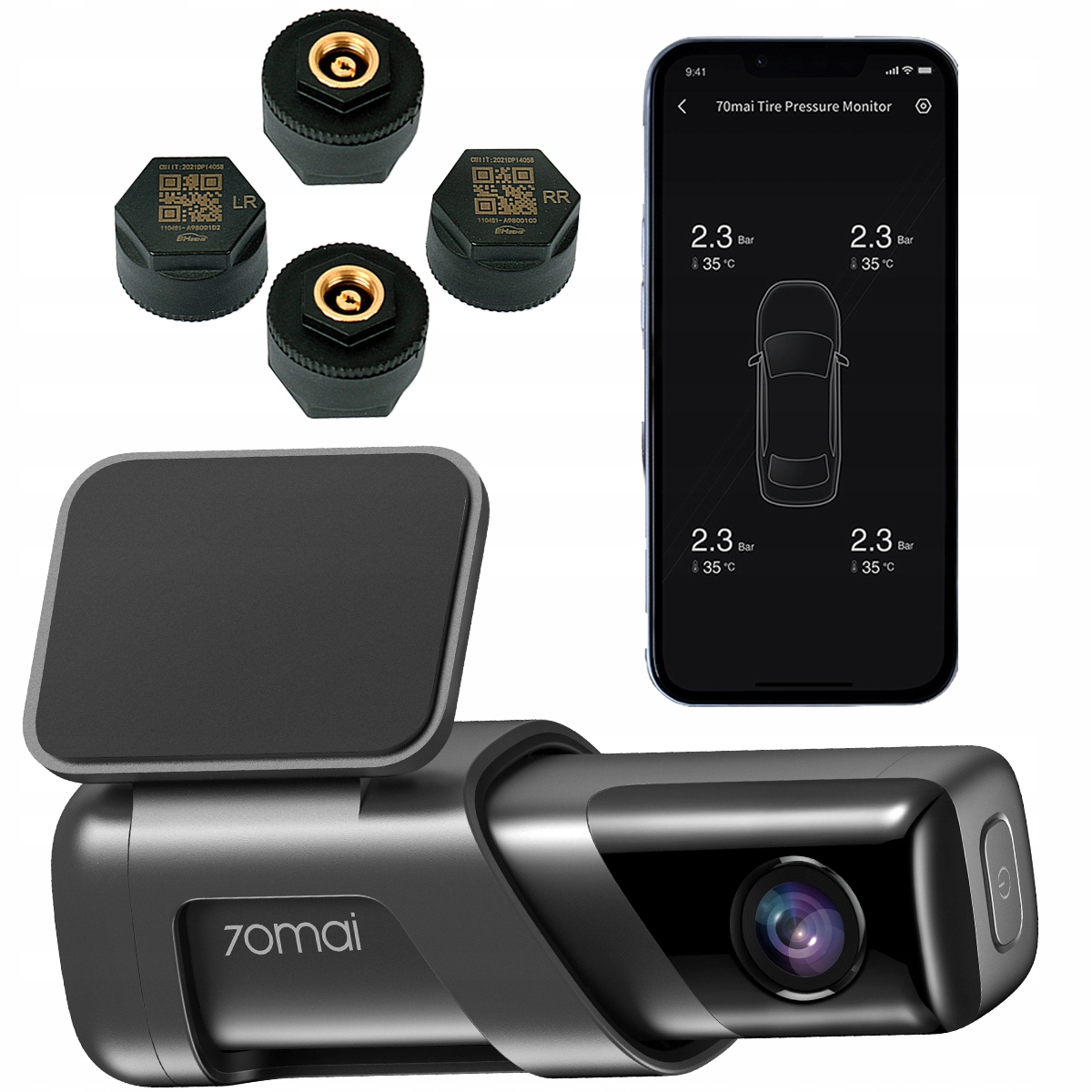 

70MAI M500 Kamera samochodowa 128GB+ czujniki Tpms
