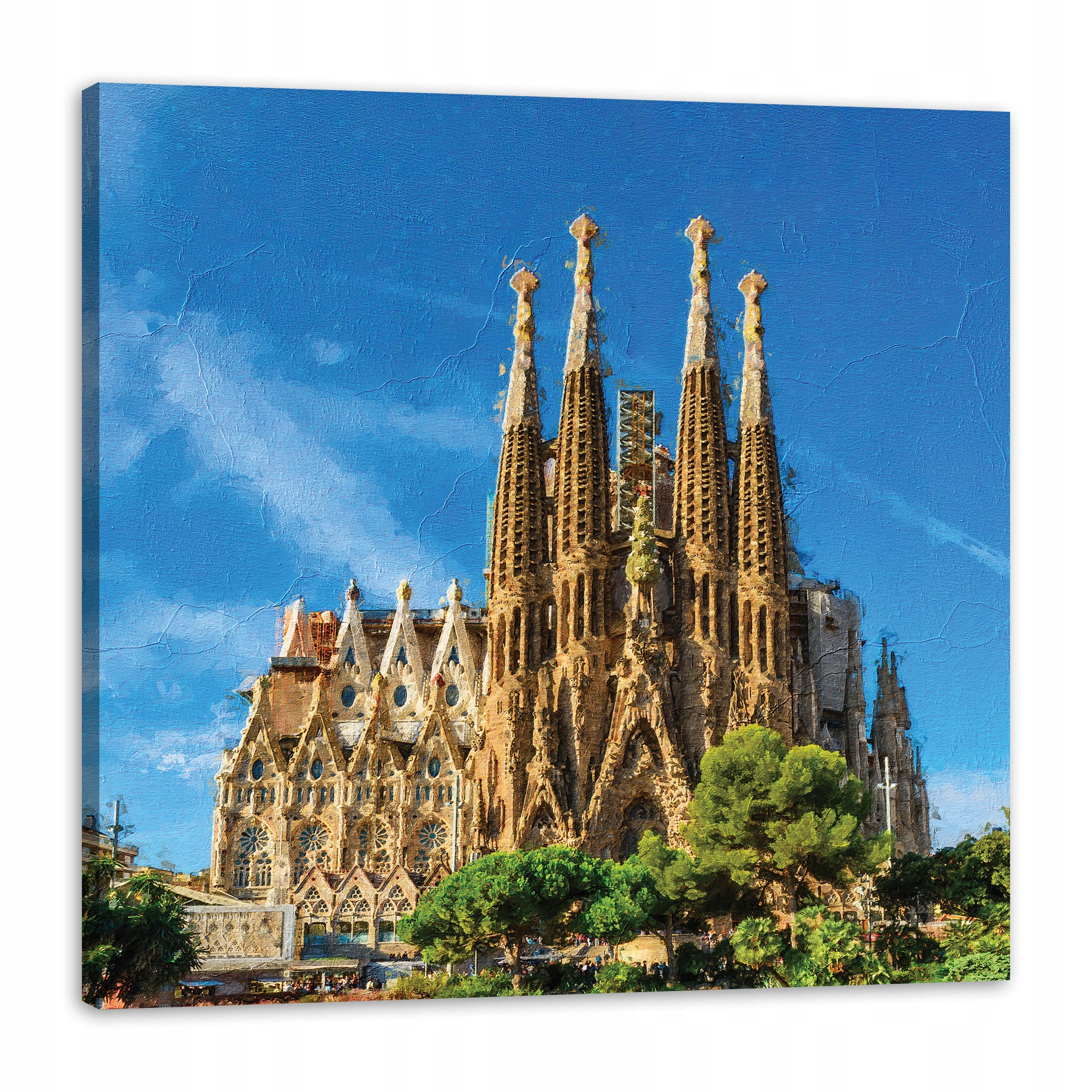 Obraz na plátně Sagrada Familia Barcelona Španělsko 80x80 cm