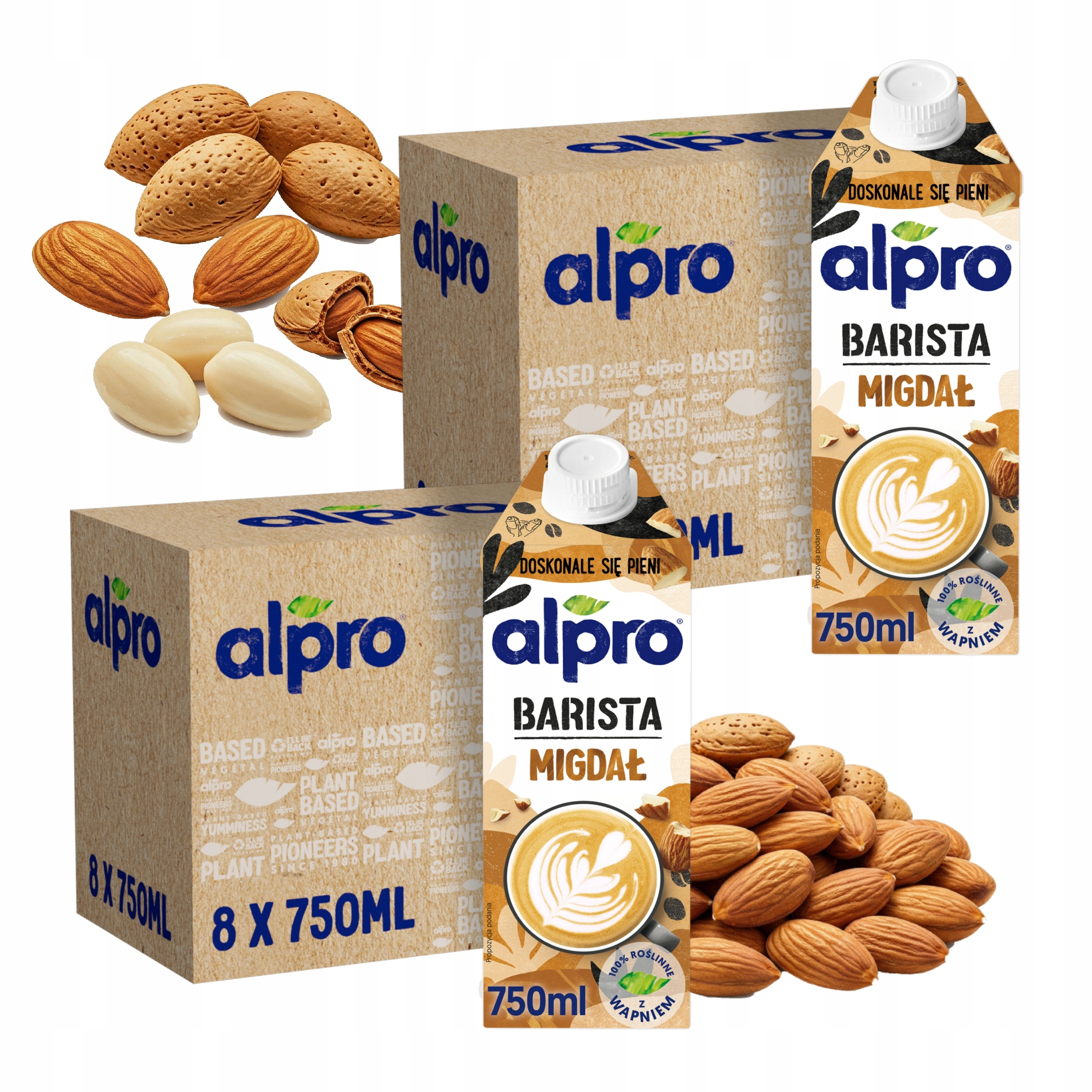 Zestaw Napój roślinny migdałowy do kawy Alpro Barista Migdał 16x 750 ml