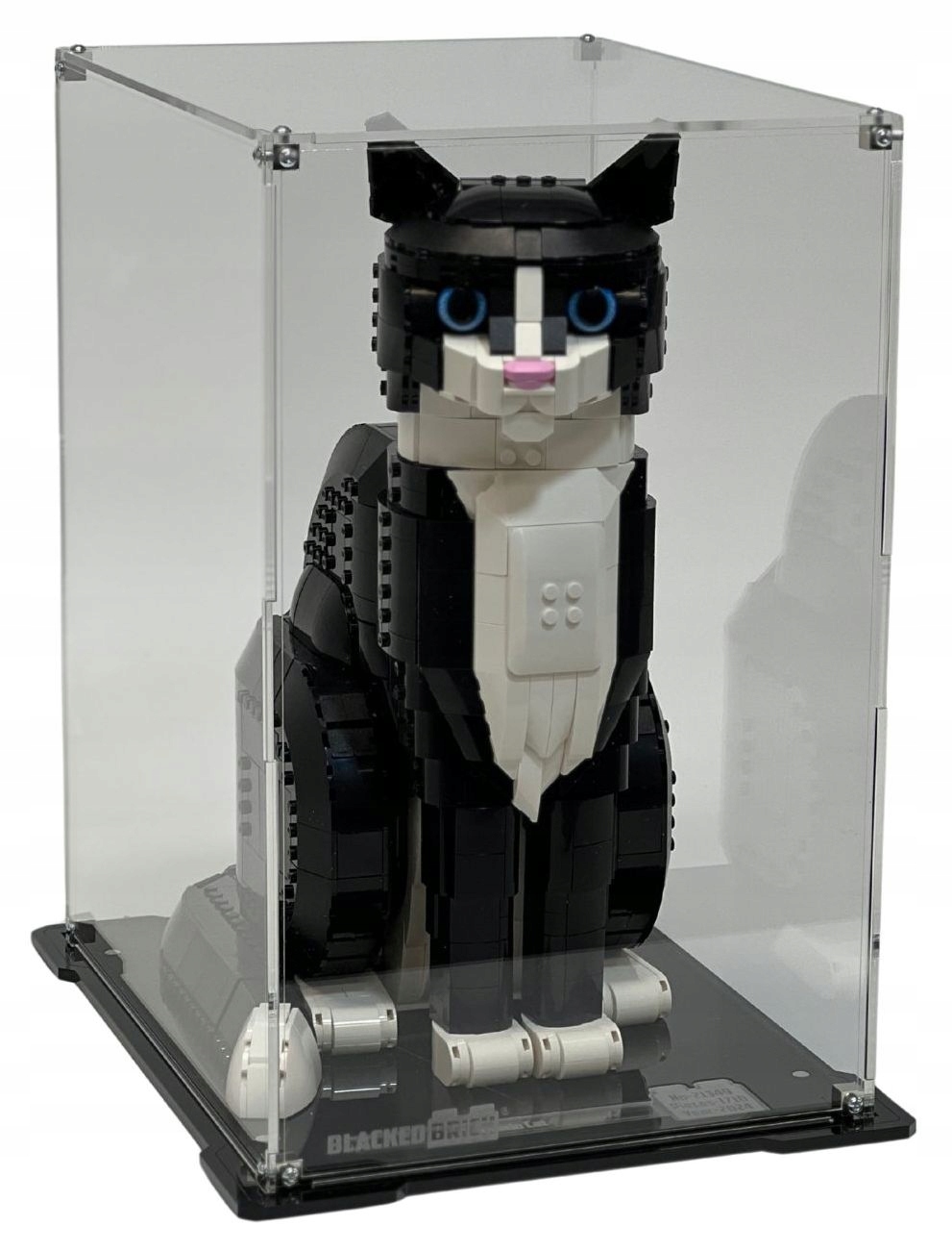 Vitrína Blacked Brick pre Lego 21349 Ideas Bielo-čierna mačka
