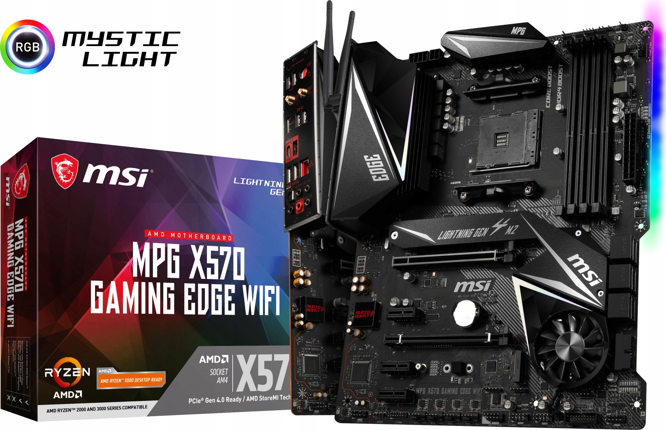 Základná Doska Msi X570 Edge Wifi MS-7C37 Amd X570 AM4 Box