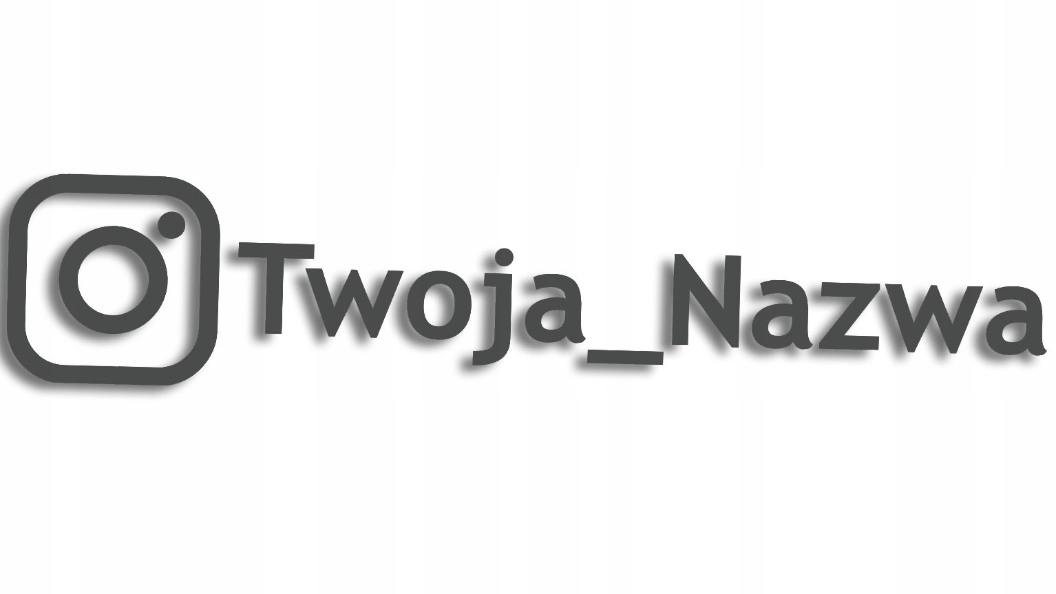 

Wycinana naklejka Instagram grafitowa