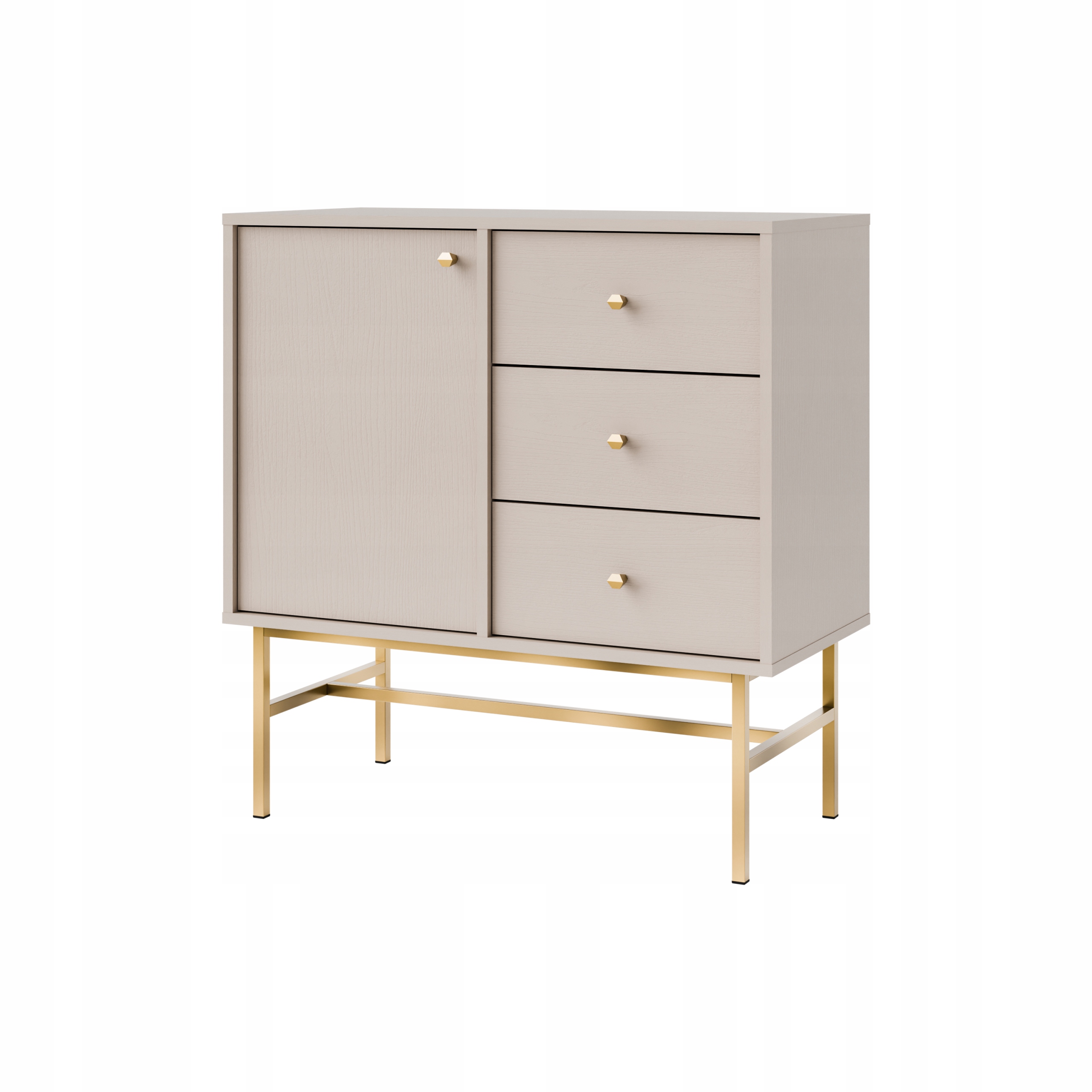 Komoda s zásuvkami do ložnice obývacího pokoje Sakai 3 1F 3S T814 Béžová