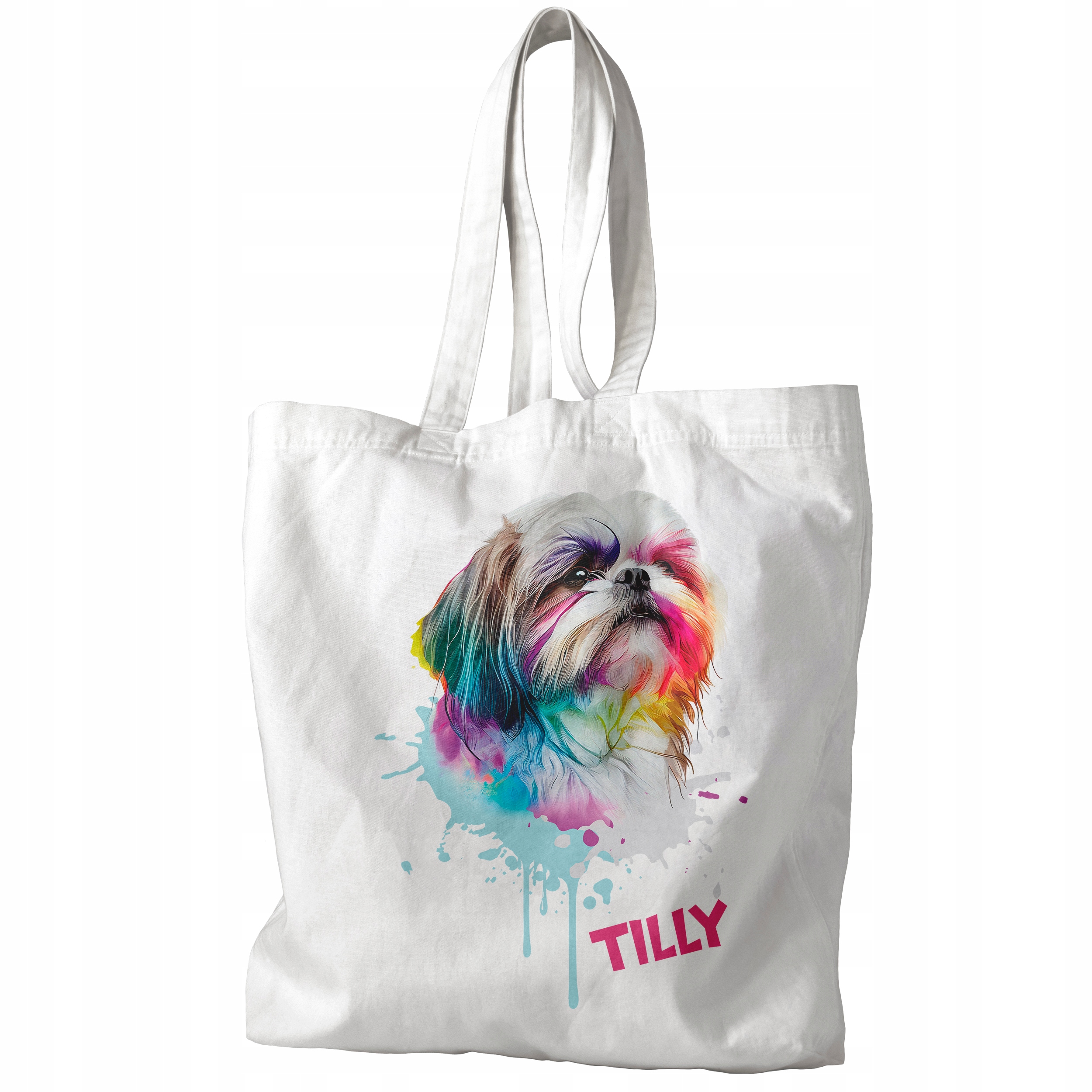 TORBA PIES SHITS ZU PERSONALIZACJA IMIE PREZENT Materiał bawełna