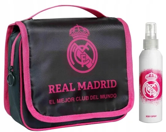 Real Madrid Women perfumy zestaw spray do ciała kosmetyczka dla kobiet