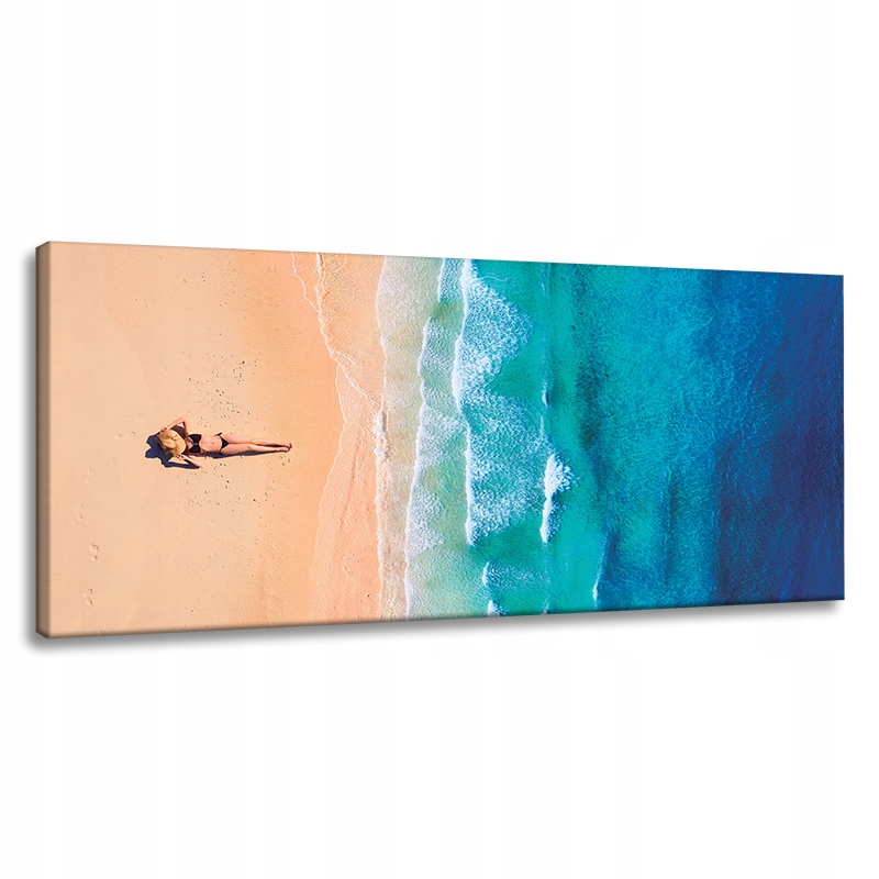 Obraz na plátně Žena Bikini Pláž Voda 120x60 cm Ideální jako dárek