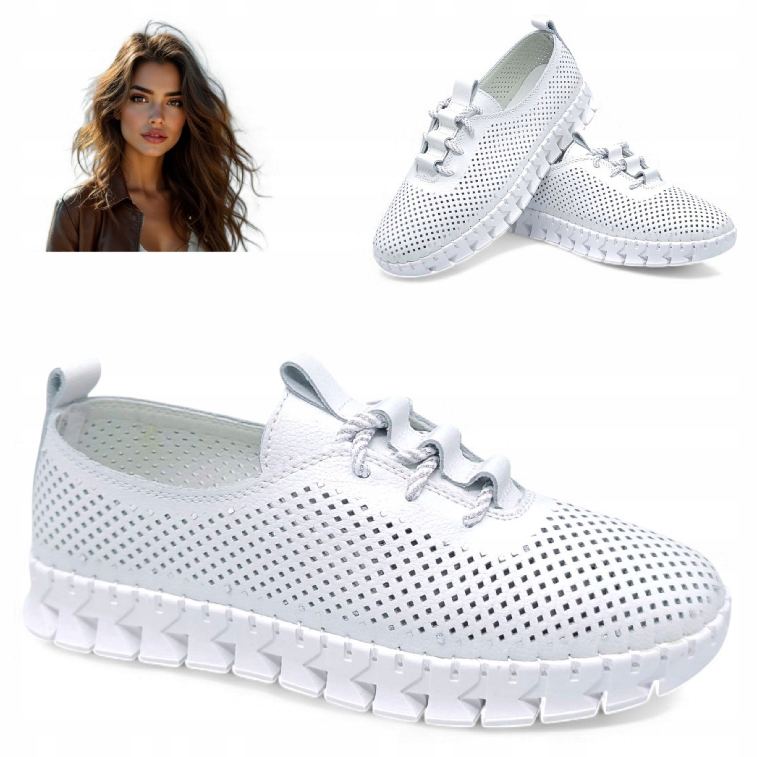 36 Evento Dámské šněrovací polobotky Přírodní Kůže Prodyšná obuv