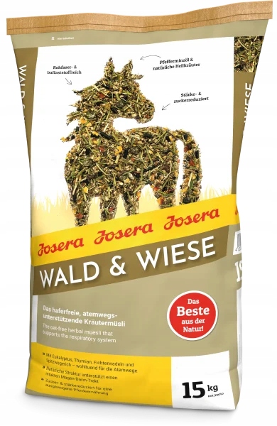 Pasza dla koni Josera Wald&Wiese na układ oddechowy z ziołami 15kg
