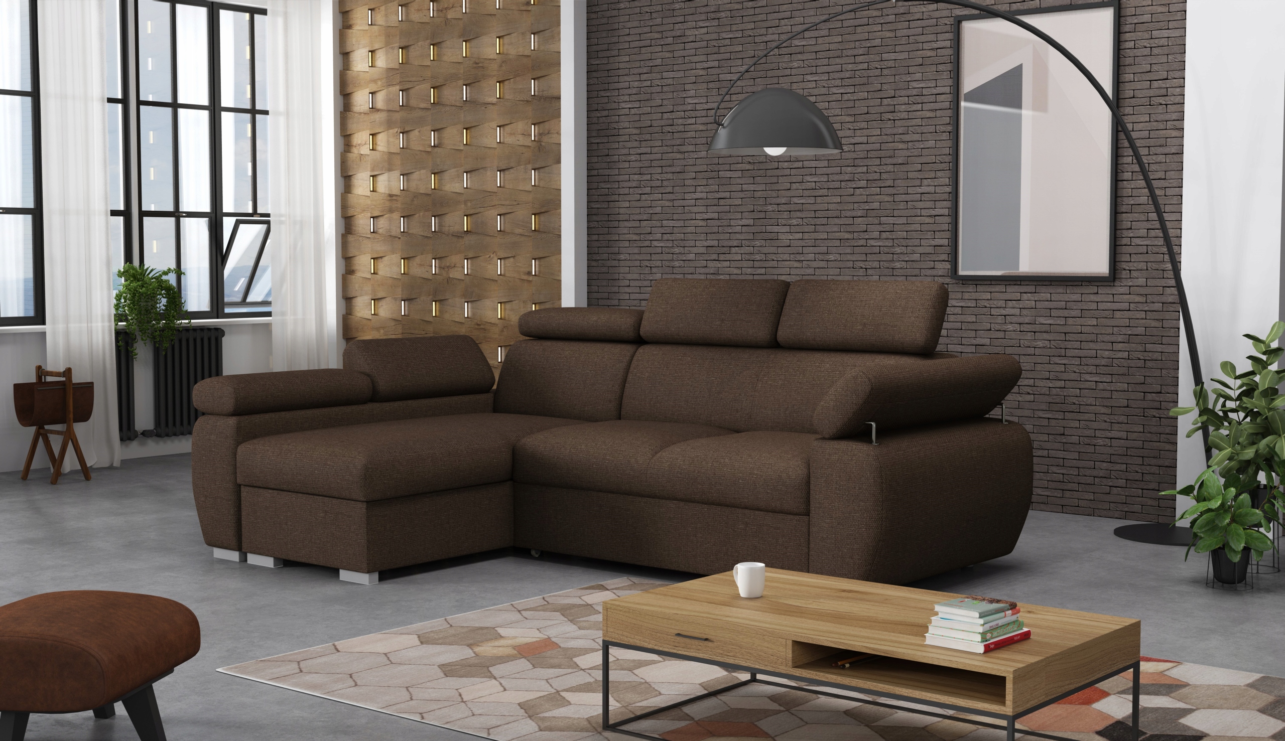 Wygodny narożnik BOSTON I modułowy funkcja spania