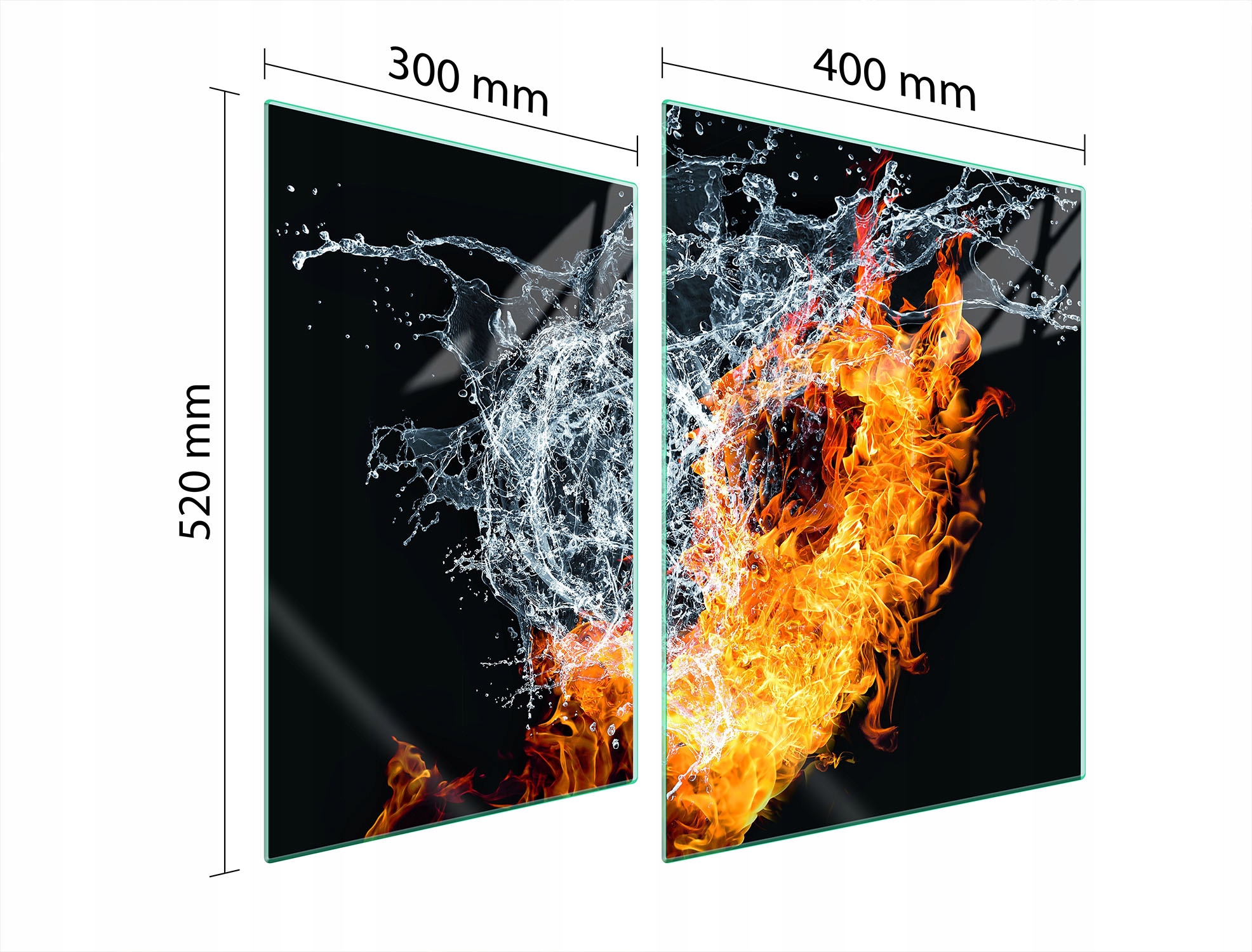 Skleněná Ochranná Deska Na Sporák 70x52 Srdce Tvrzené Sklo
