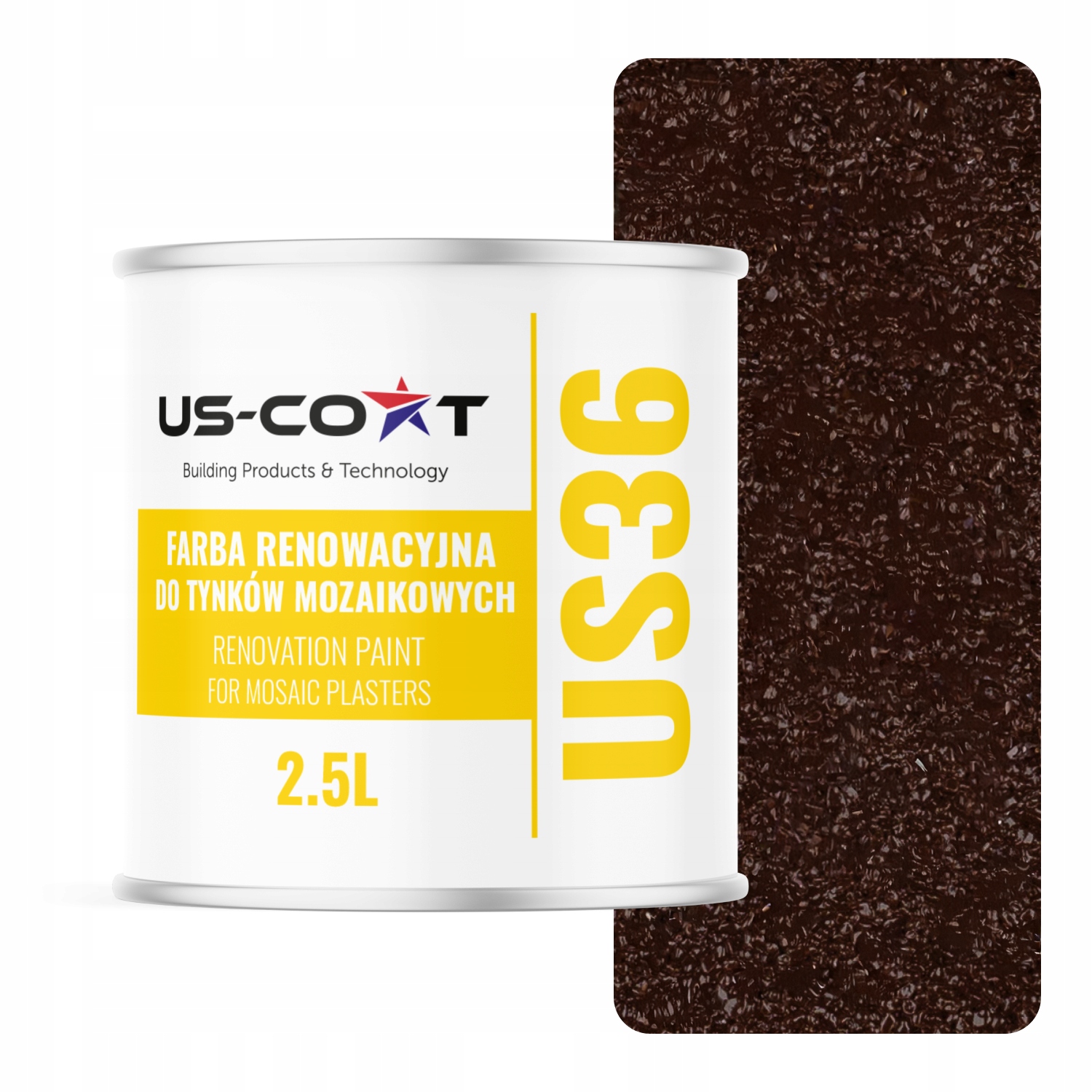 Barva na mozaikovou omítku Renovační 2.5L Obnova Hnědá Teplá RAL8016