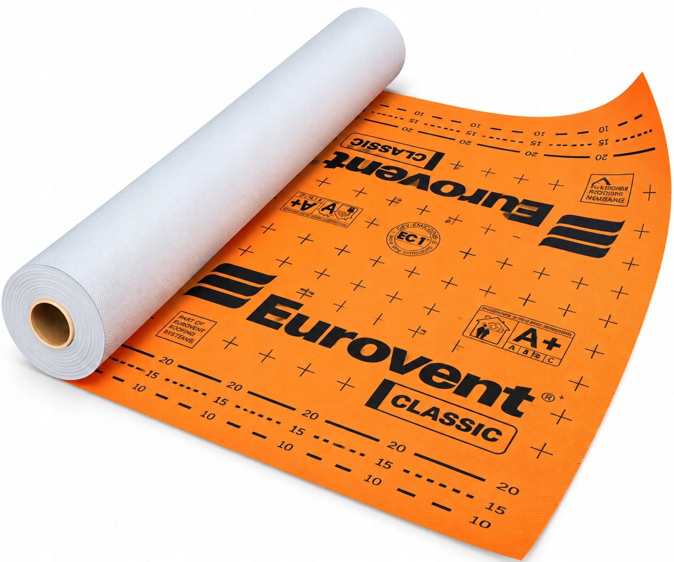 Membrána Silná Fólie Na Střechu Eurovent Classic 120 g 75 m2 Oranžová